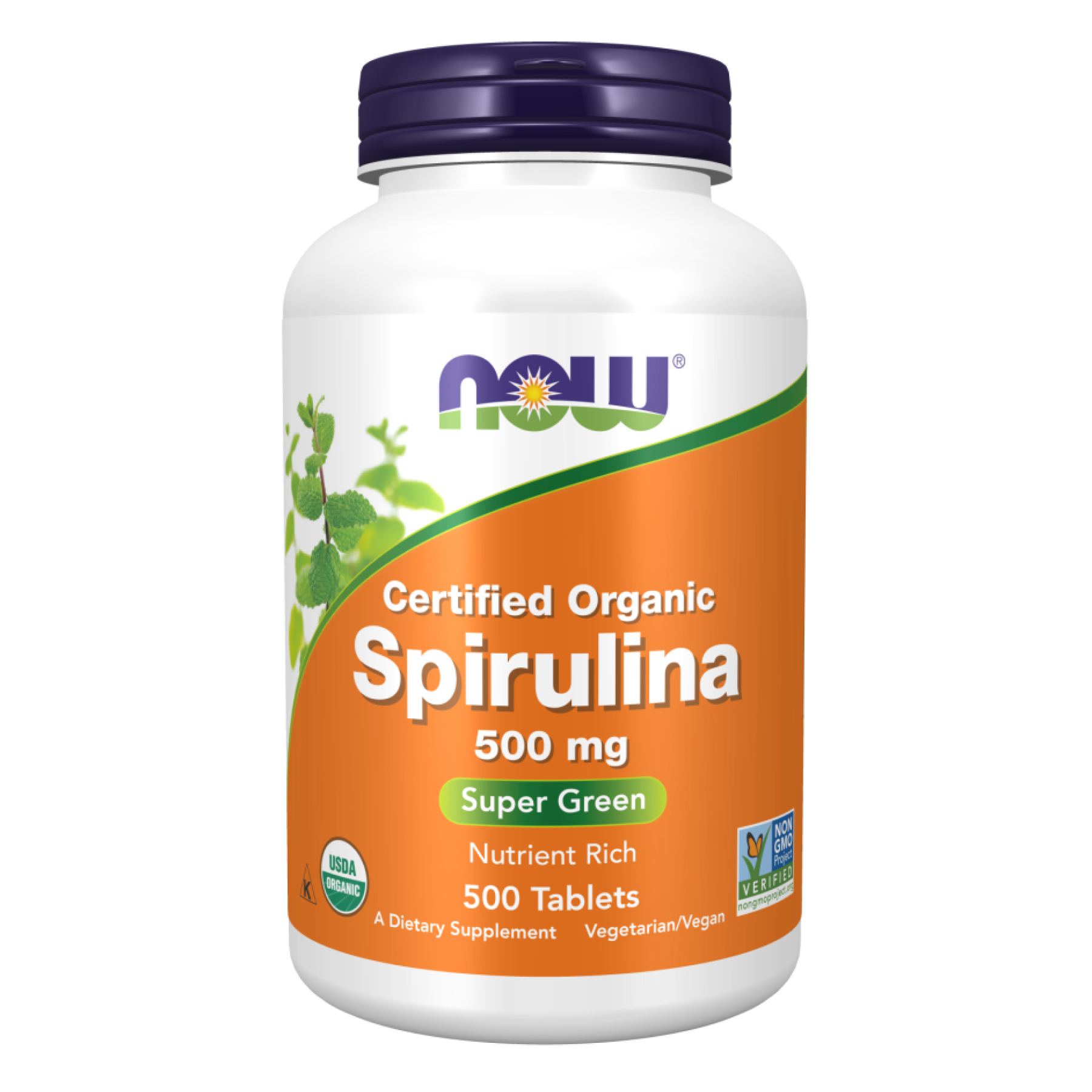 Spirulina 500mg - 500 tabs фото1