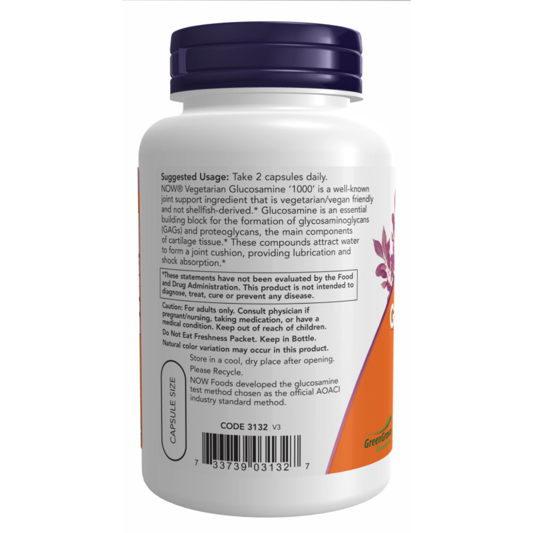 Veg Glucosamine 1000mg - 90 vcaps фото3