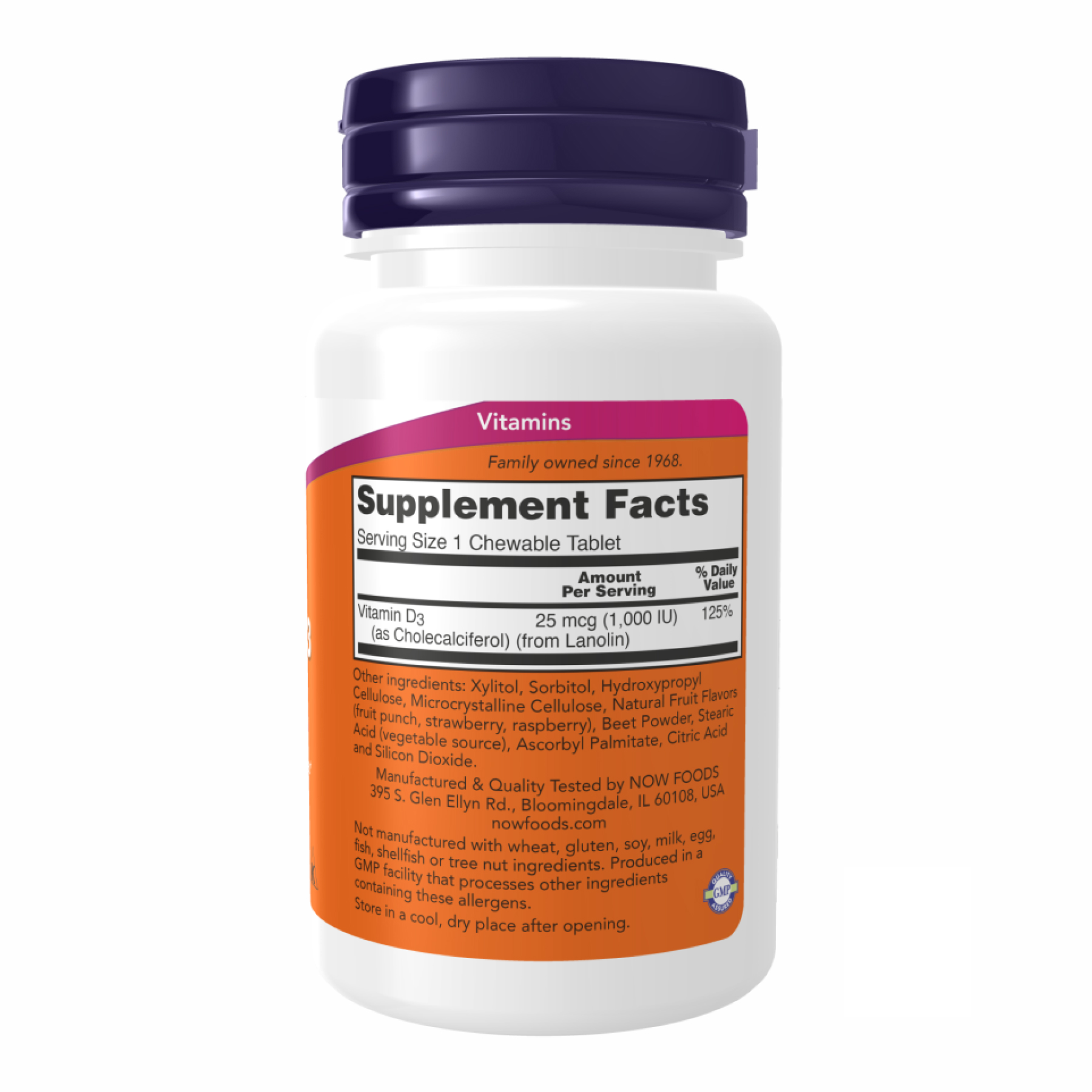 VIT D-3 1000 IU Chewable Fruity - 180 loz фото2