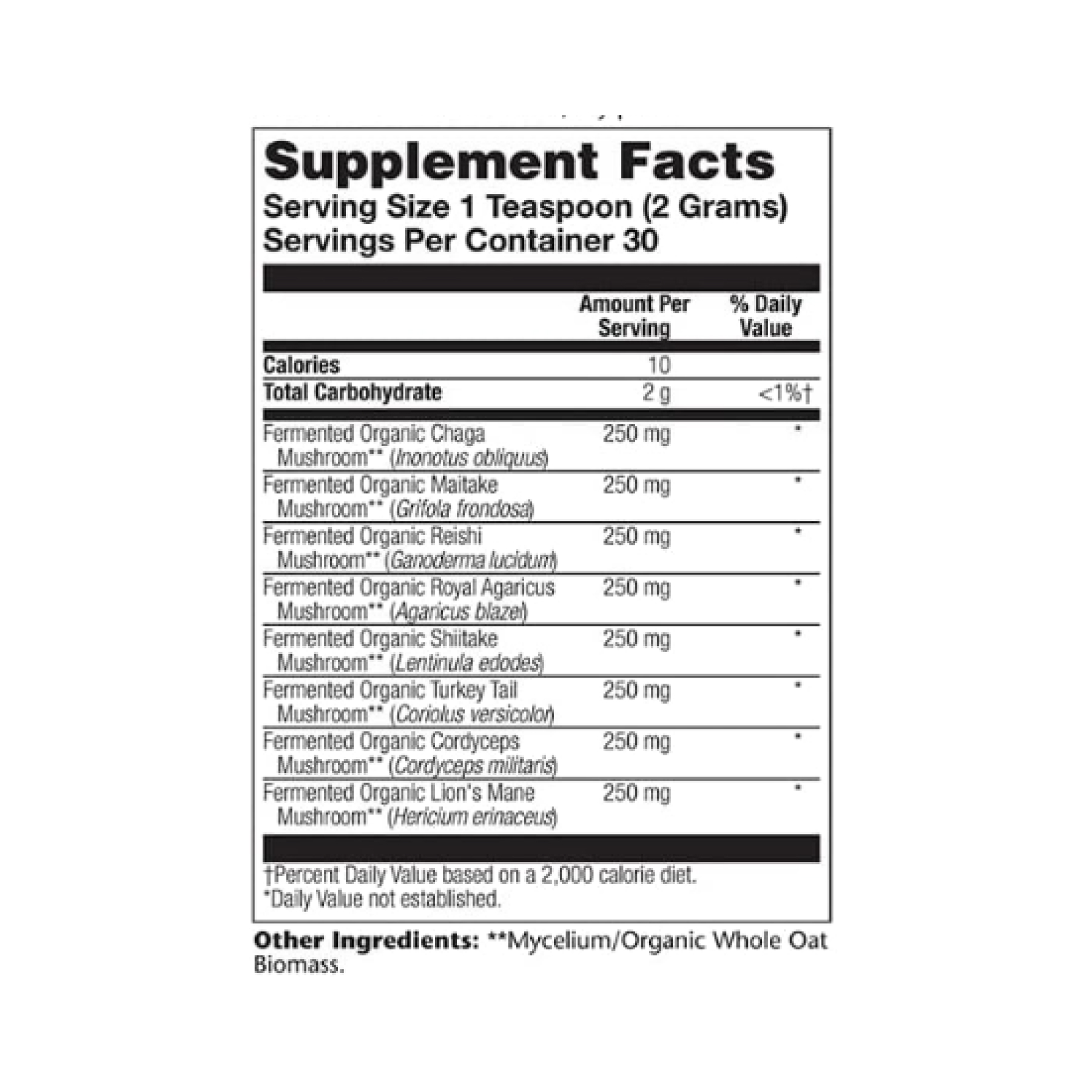 Organic Fermented Mushroom Complete 2000mg - 60g фото2