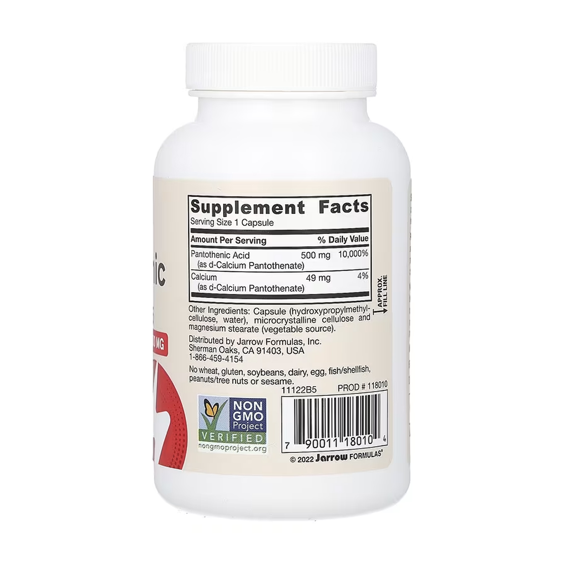 Pantothenic Acid 500mg - 100 vcaps фото2