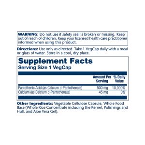 Pantothenic Acid 500mg - 100 veg caps фото2