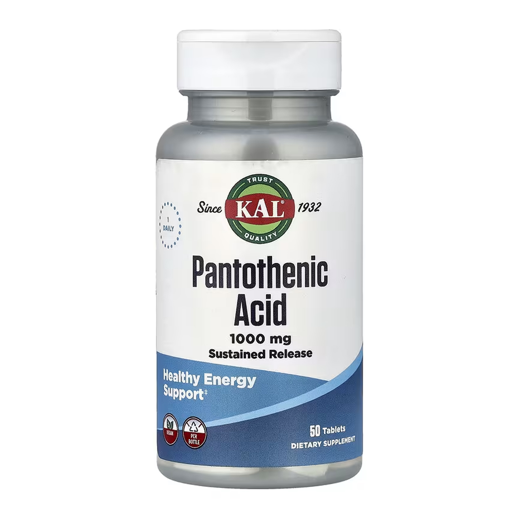 Pantothenic Acid Sustained Release 1000mg - 50 tabs фото1