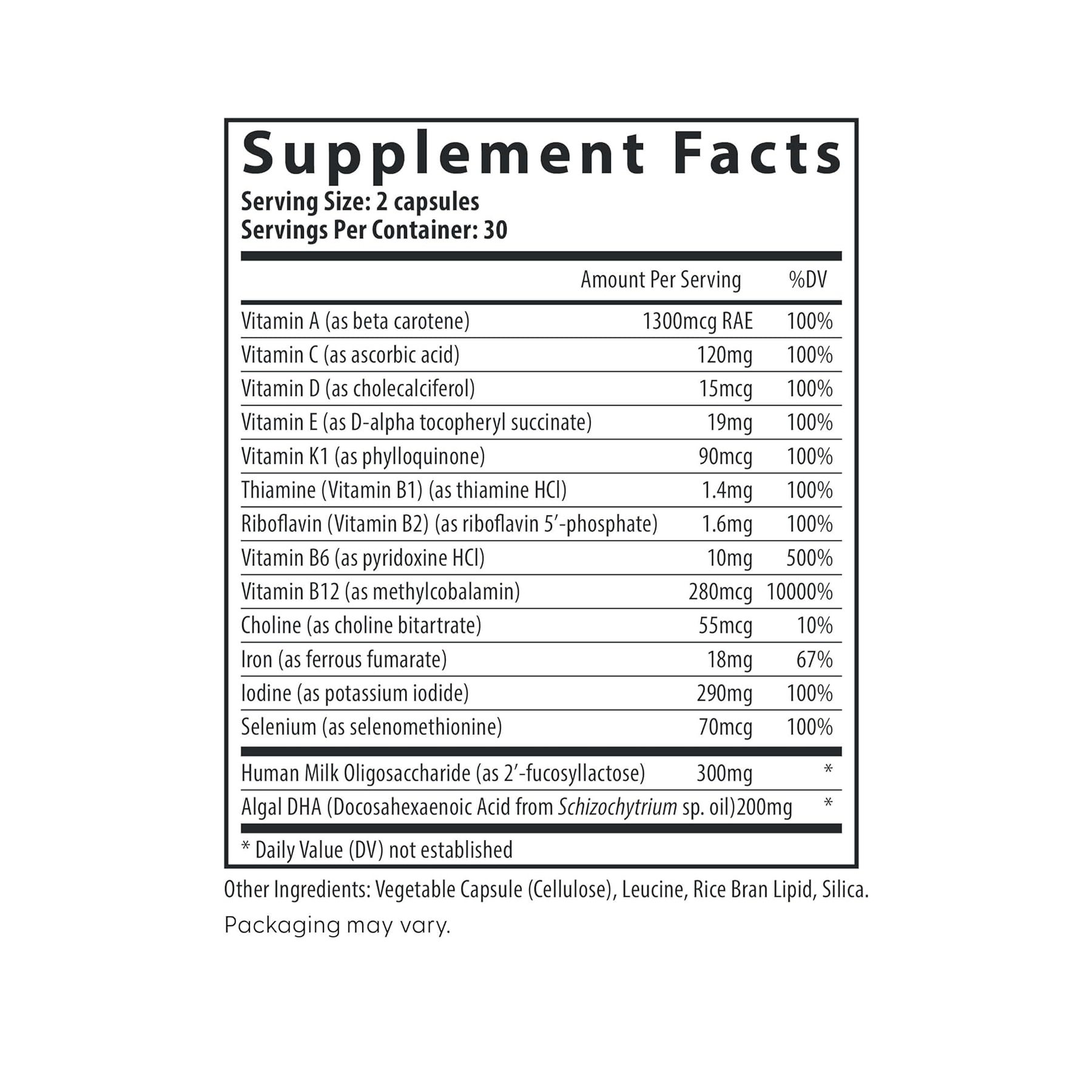 Postnatal Multivitamin Essentials with DHA - 60 caps фото2