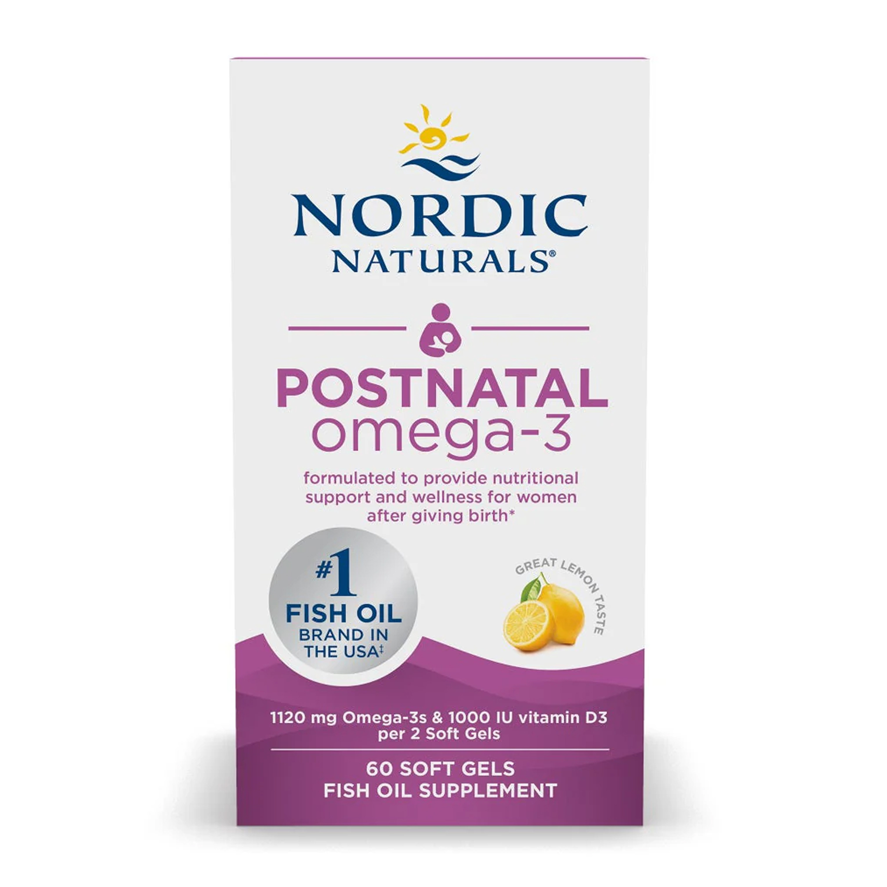 Postnatal Omega-3 - 60 softgels фото1