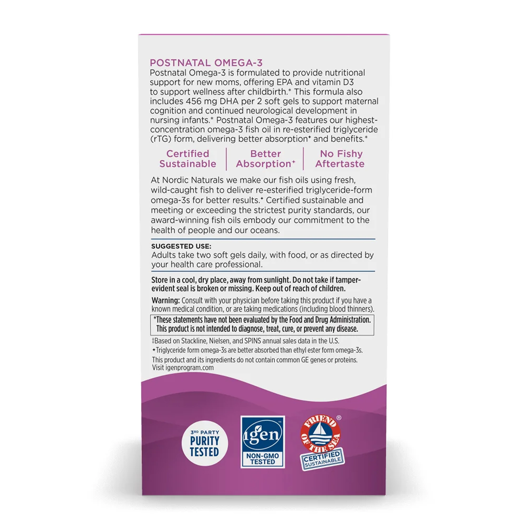Postnatal Omega-3 - 60 softgels фото4