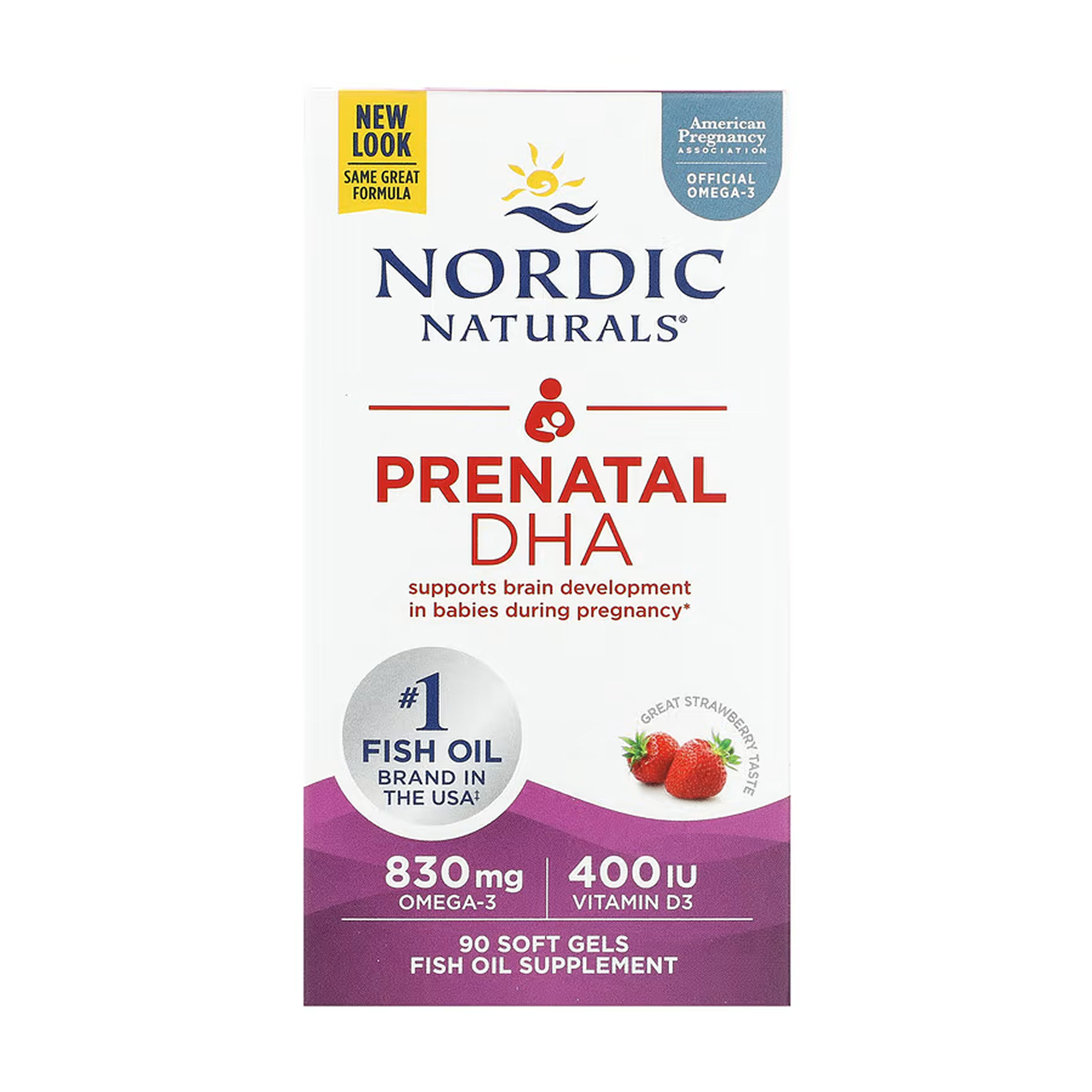 Prenatal DHA - 90 softgels Strawberry фото1