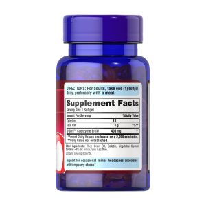 Q-SORB™ Co Q-10 400mg - 30 softgels фото2