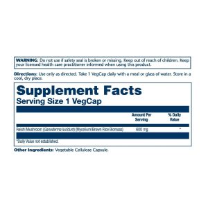 Reishi Mushroom 600mg - 100ct фото2