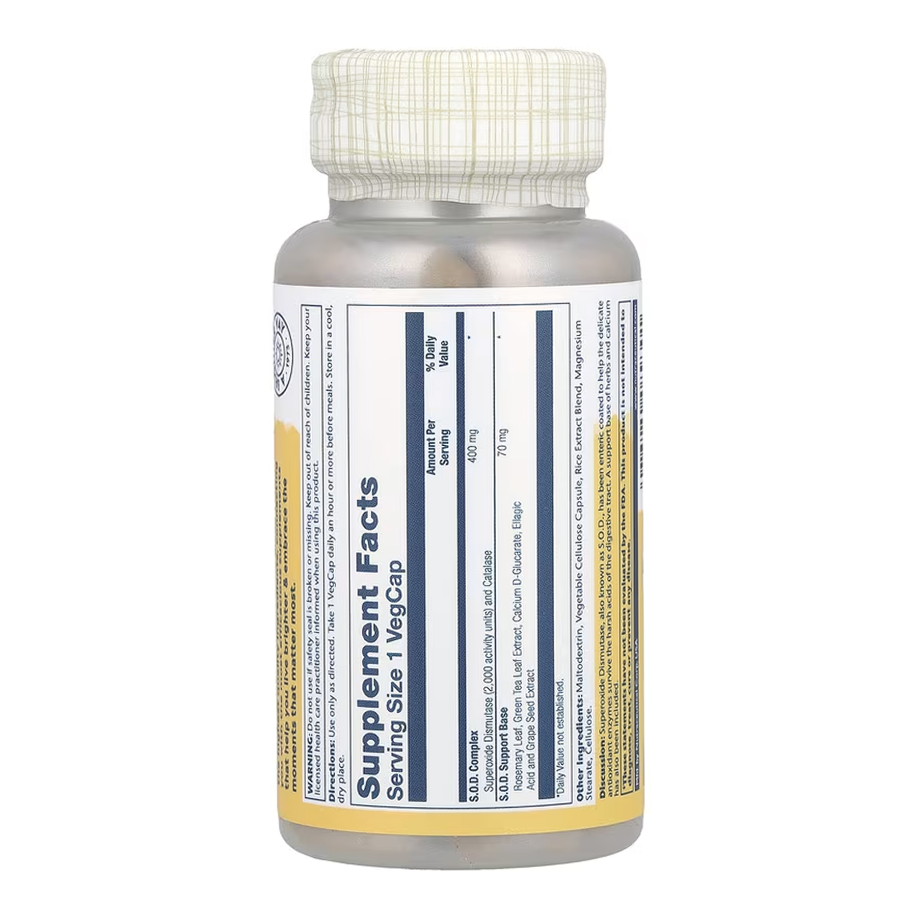 SOD 2000 Plus 400mg - 100 vcaps фото2