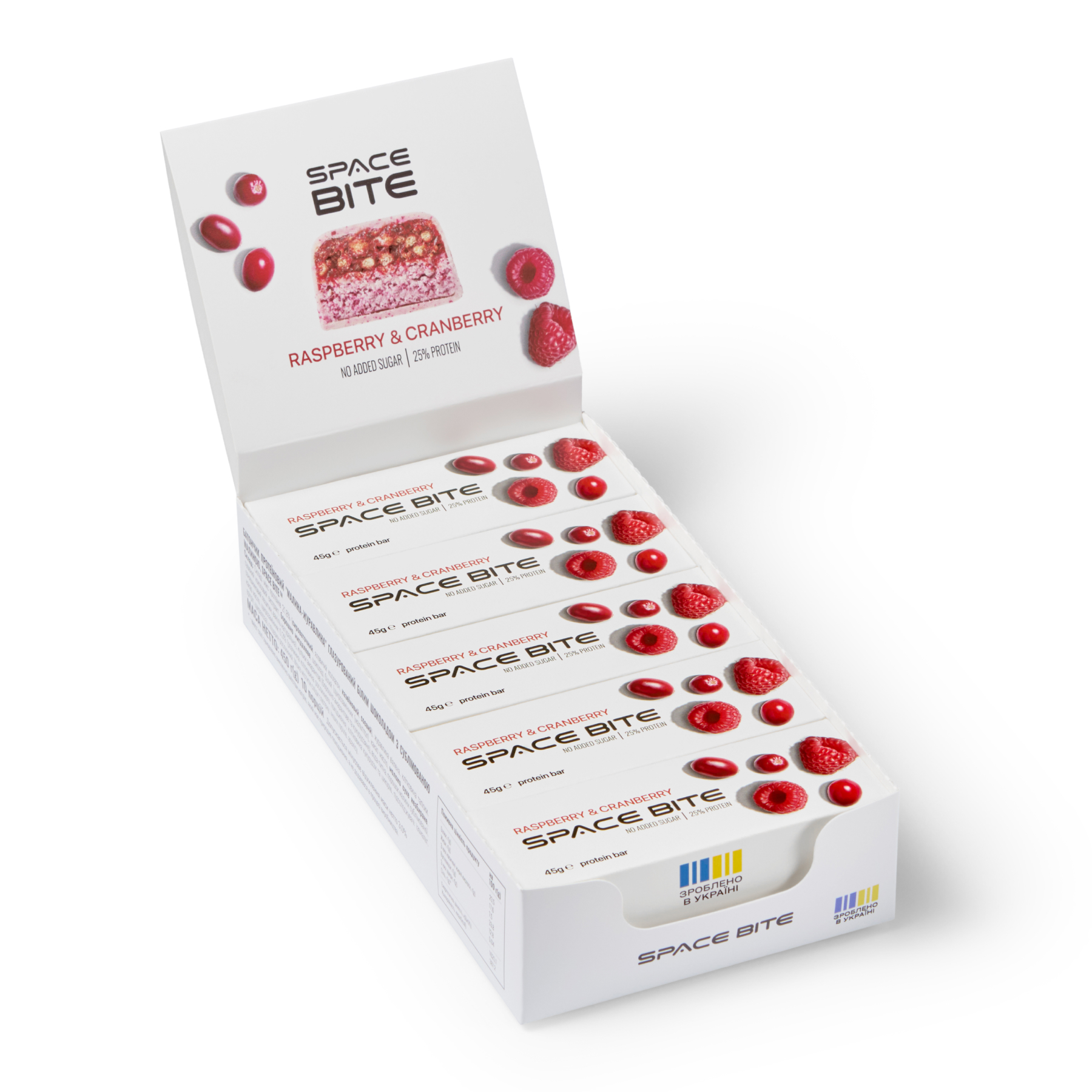 Space Bite - 10x45g Raspberry Cranberry фото1