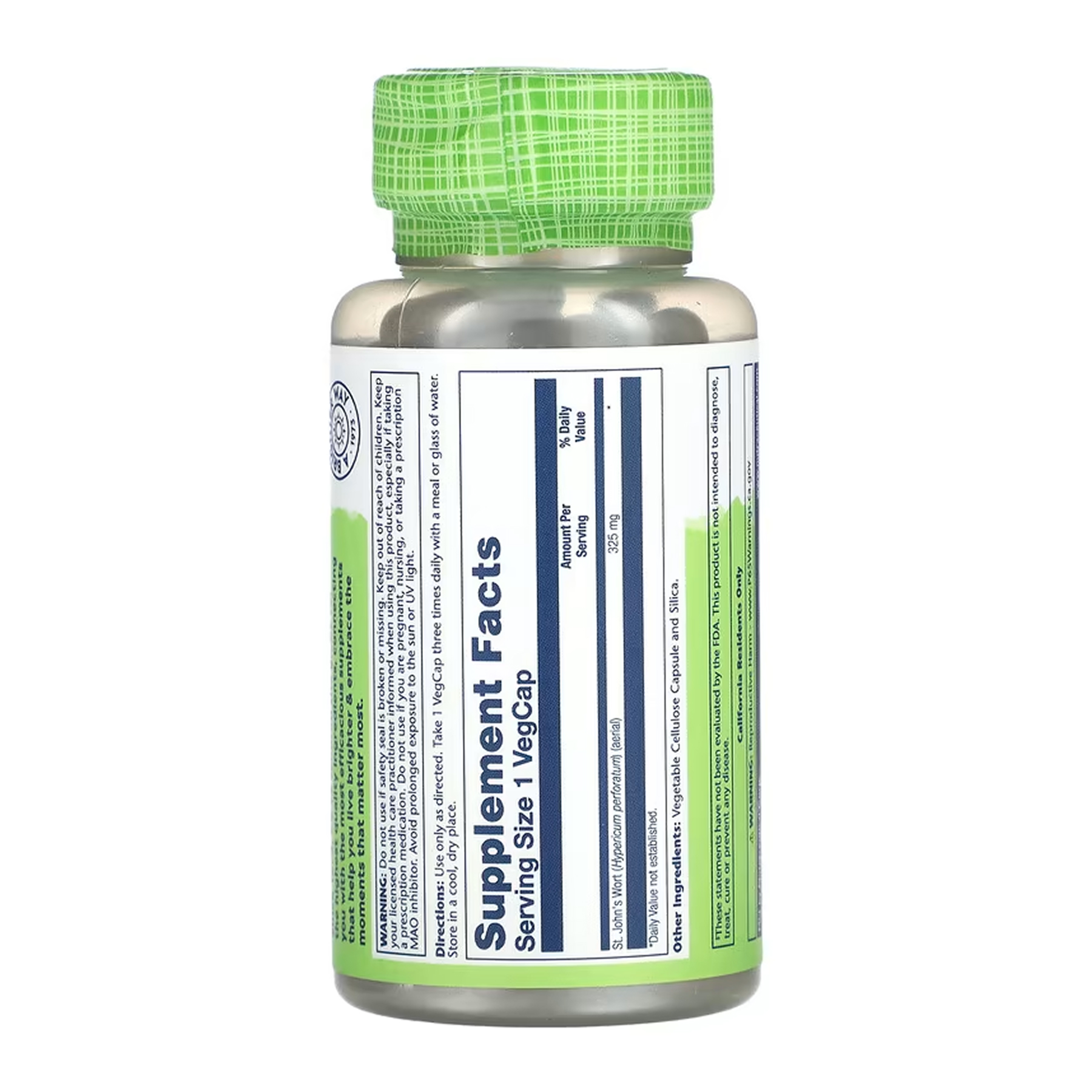 St. John's Wort Aerial 325mg - 100 vcaps фото2