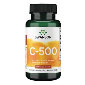 Vitamin C with Rose Hips 500 mg - 100 caps фото1