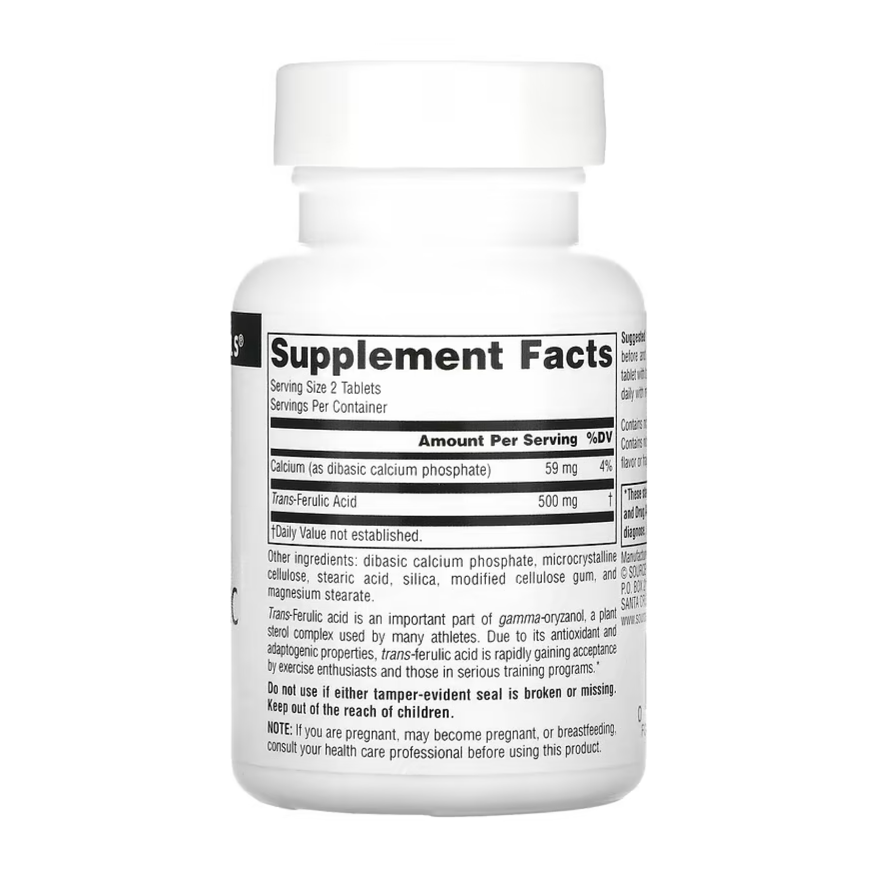 Trans-Ferulic Acid 250mg - 30 tabs фото2