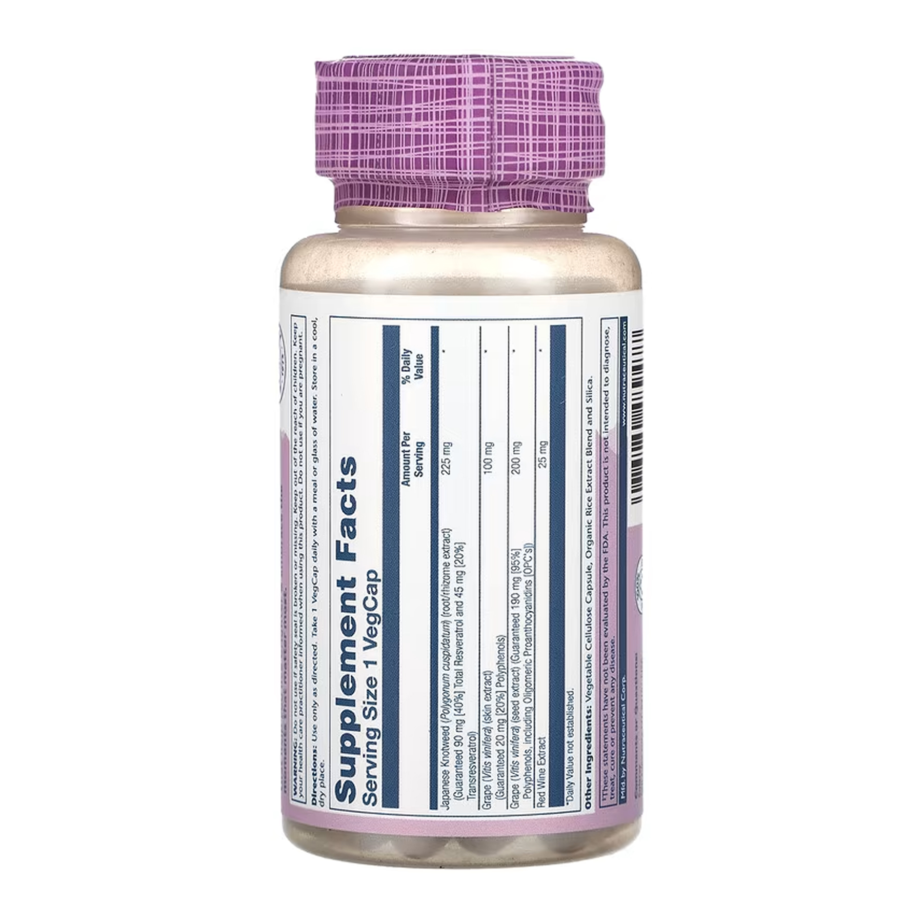 Triple Strength Resveratrol 225mg - 60 vcaps фото2