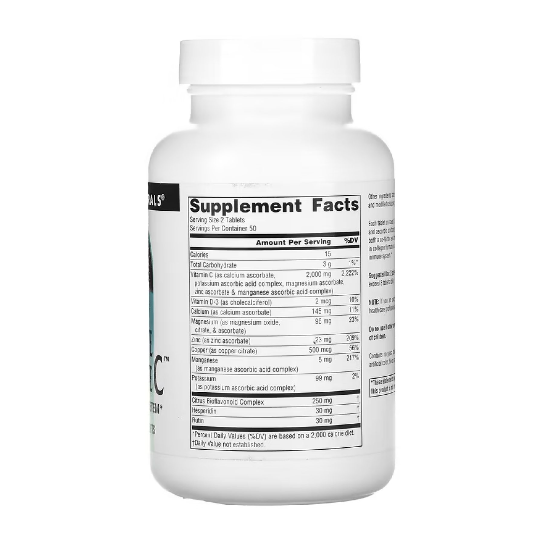 Ultimate Ascorbate C™ 1000mg - 100 tabs фото2