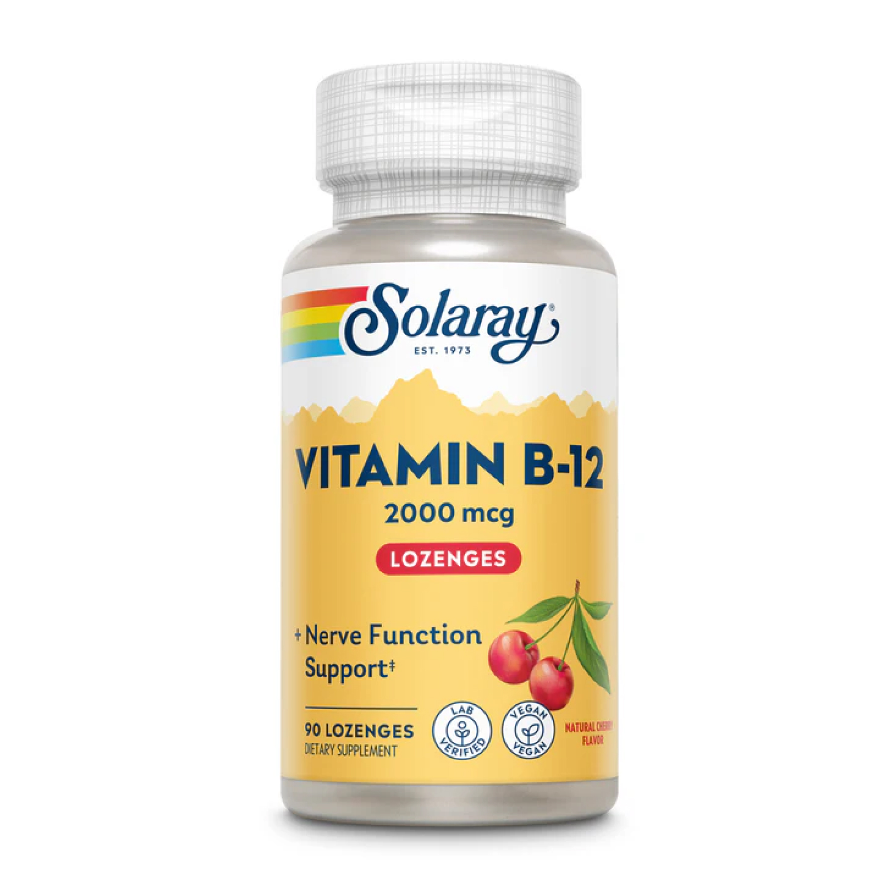 Vitamin B-12 2000mcg - 90 lozenges Natural Cherry фото1