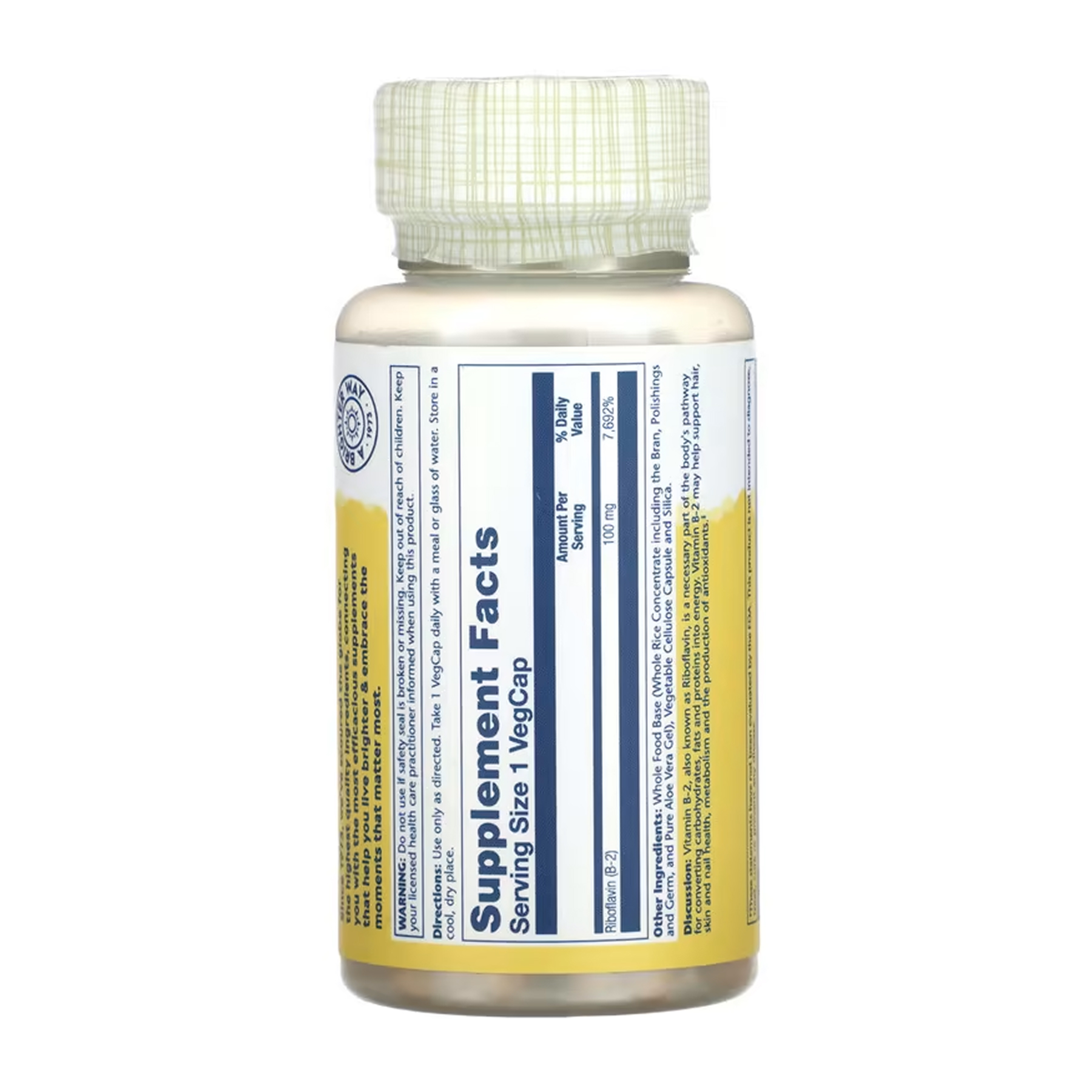 Vitamin B-2 100mg - 100 vcaps фото2