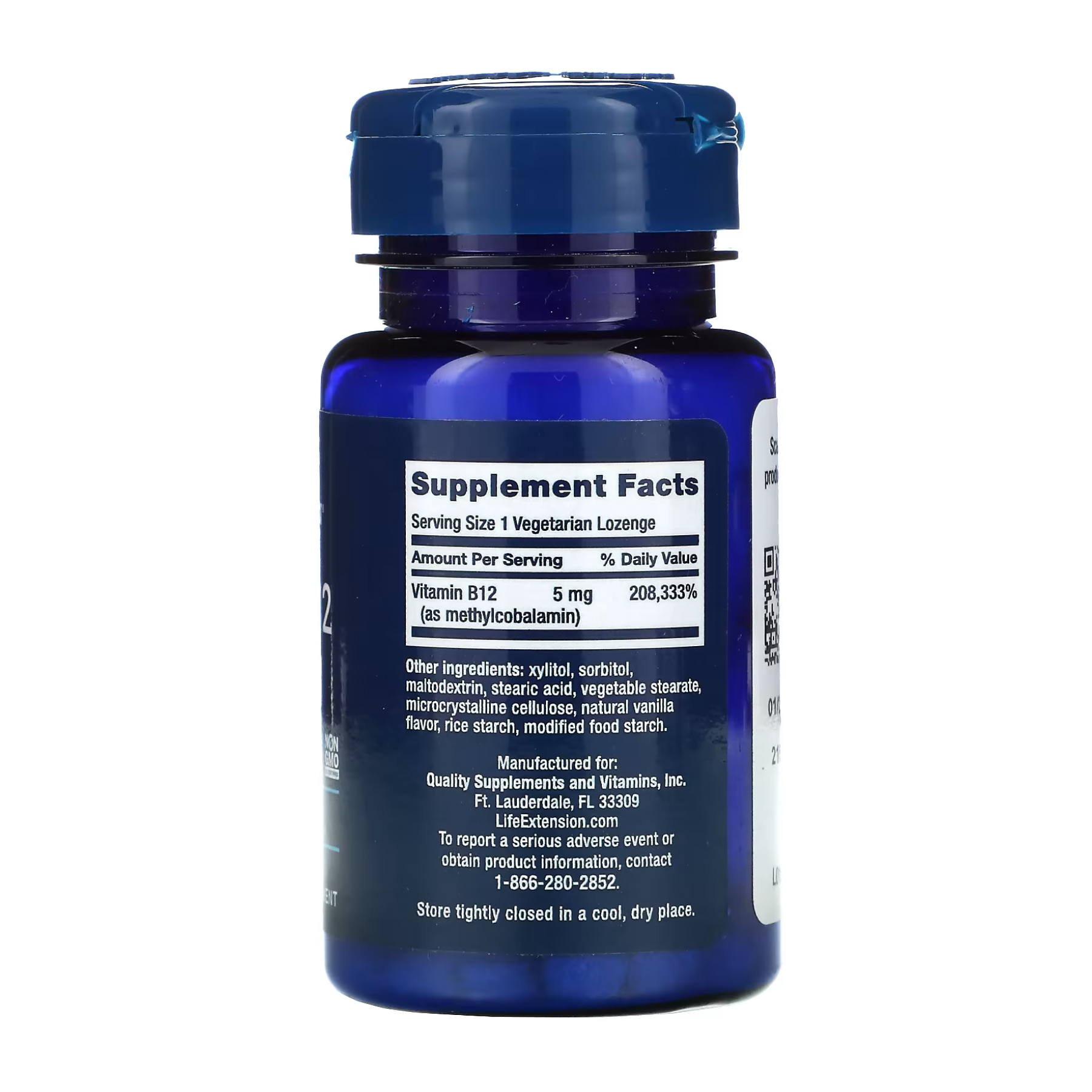 Vitamin B12 Methylcobalamin 5 mg - 60 vcaps фото2