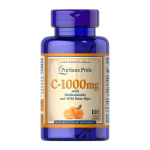 Vitamin C-1000 mg with Bioflavonoids & Rose Hips - 100 caps фото1