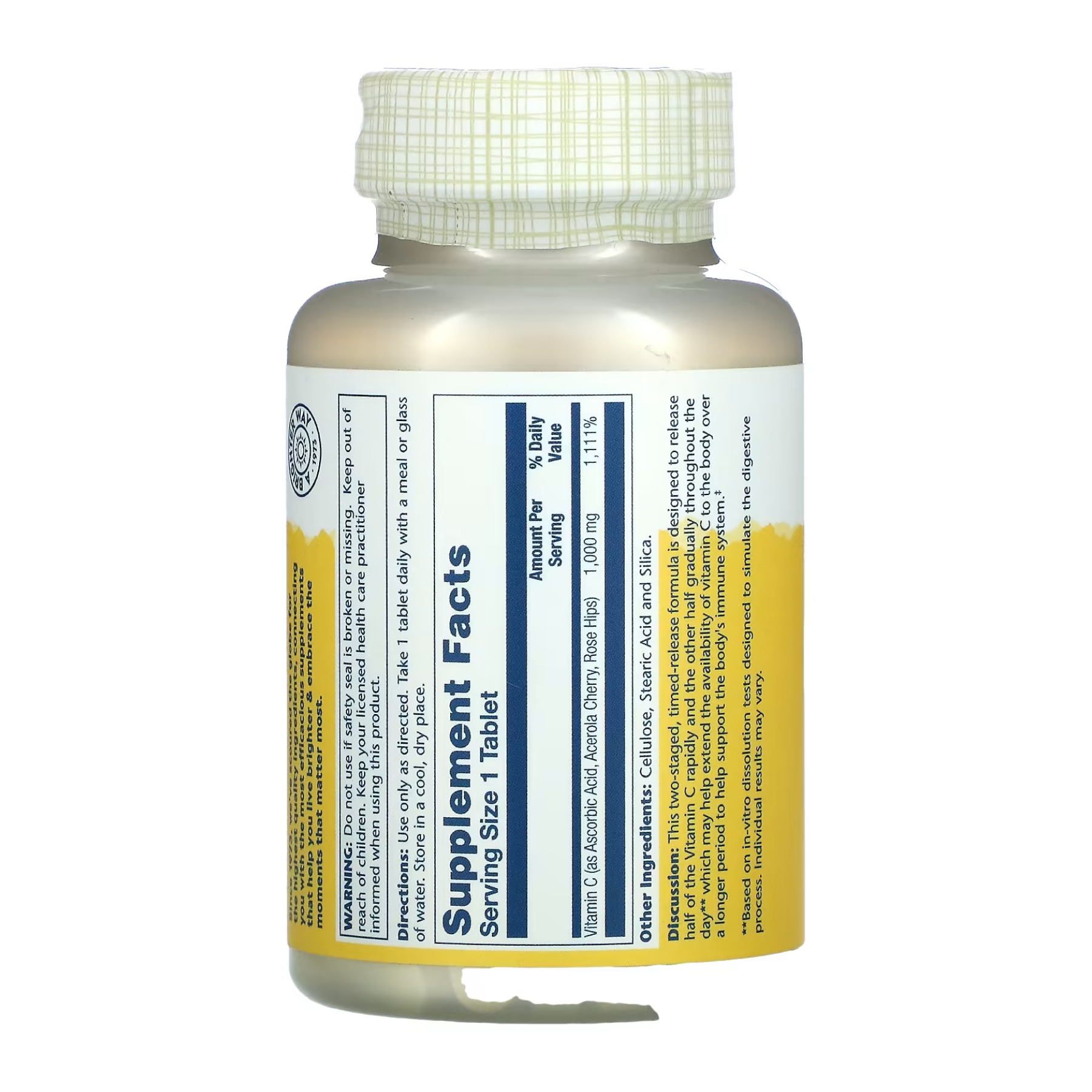 Vitamin C with Rose Hips & Ace 1000mg - 100 tabs фото2