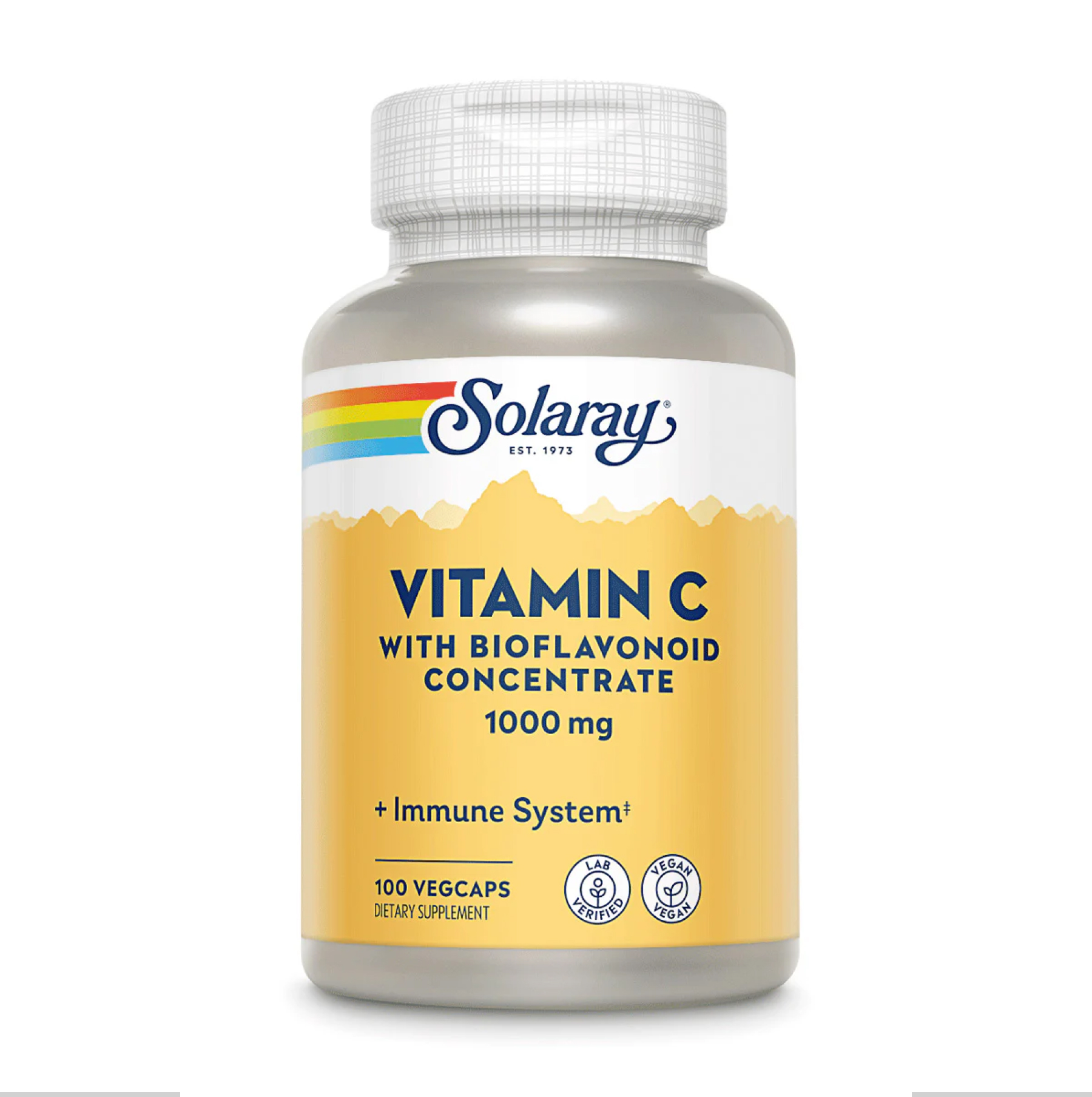 Vitamin C with Rose Hips, Acerola & Bioflavonoids 1000mg - 100 vcaps фото1
