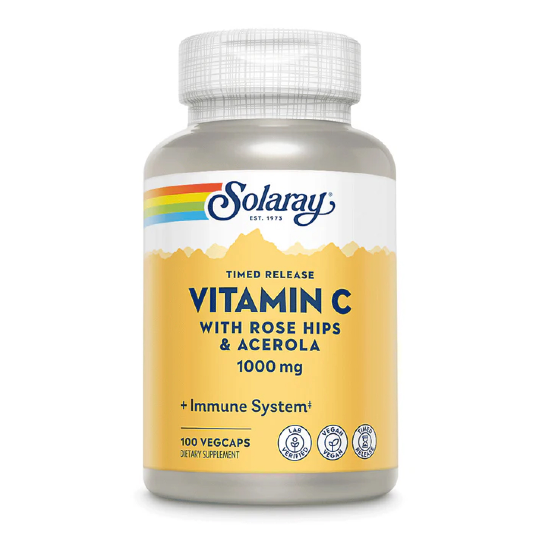 Vitamin C with Rose Hips & Acerola 1000mg - 100 vcaps фото1