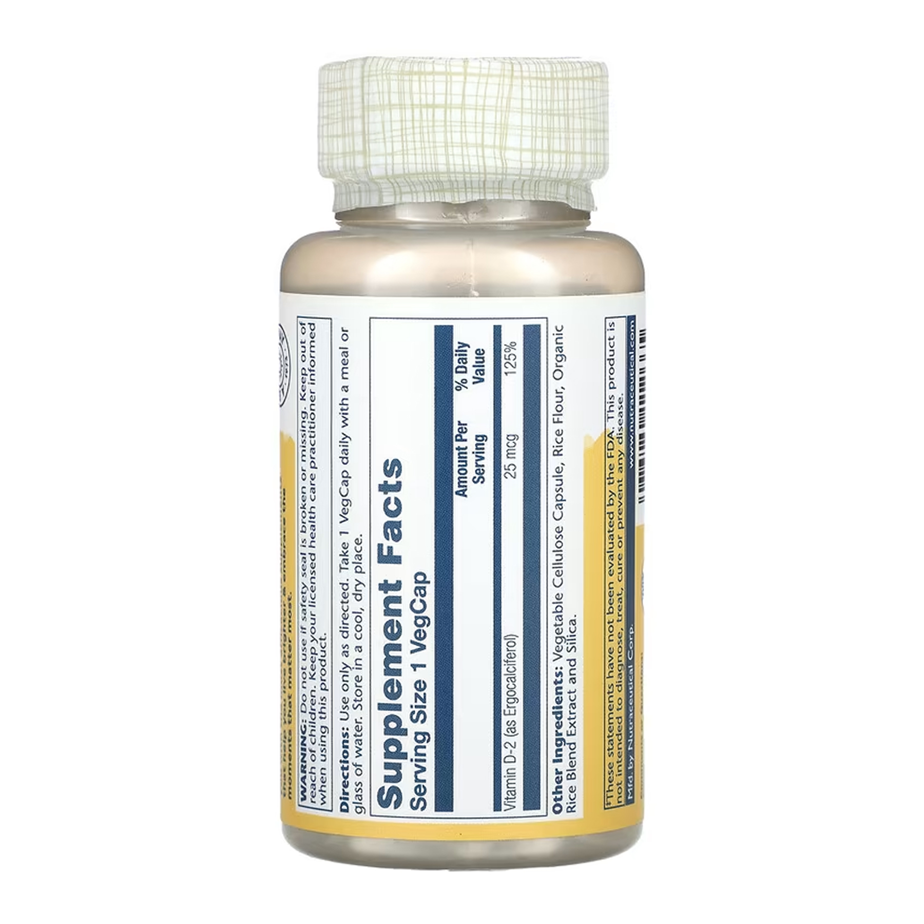 Vitamin D-2 25 mcg - 60 vcaps фото2