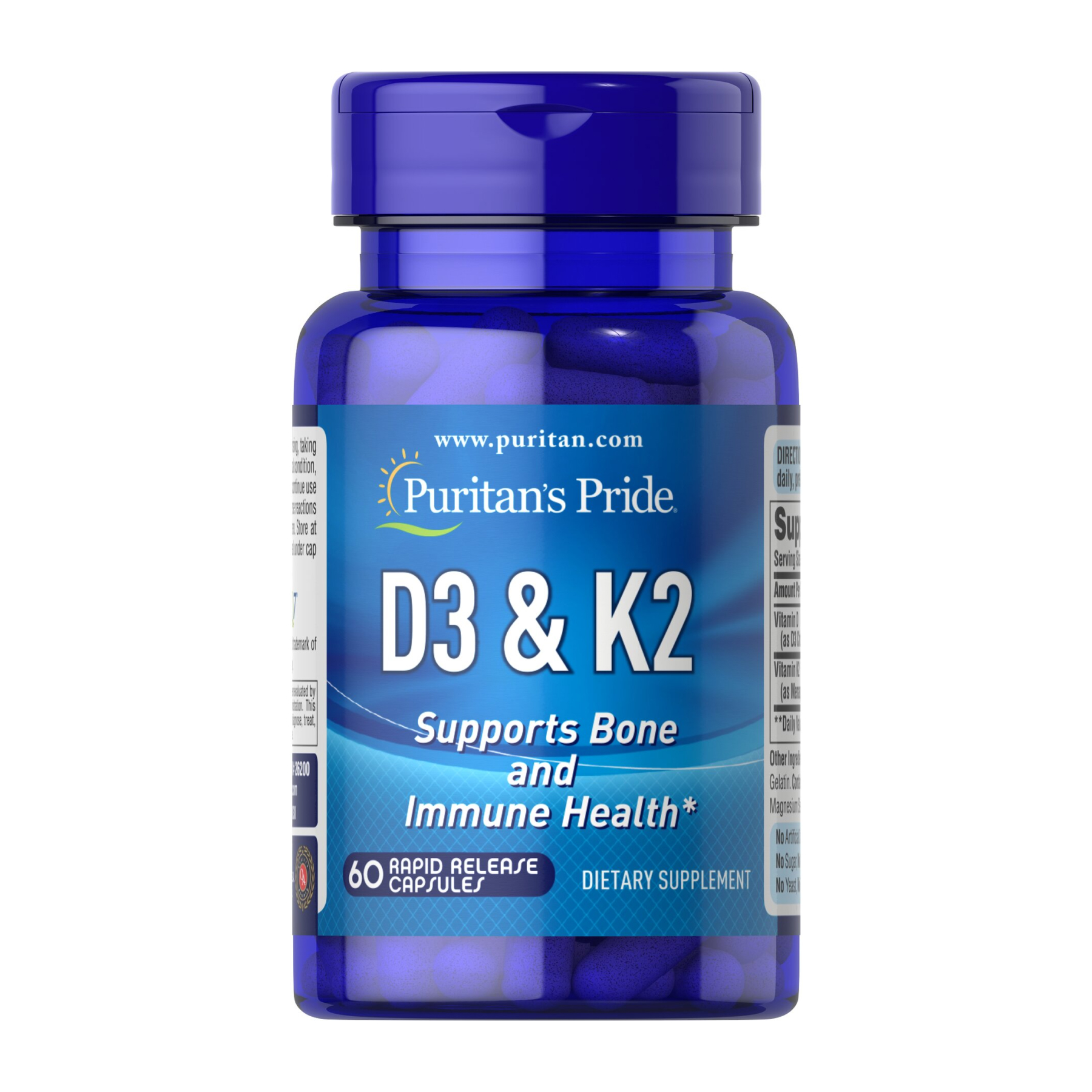 Vitamin D3 & K2 - 60 caps фото1