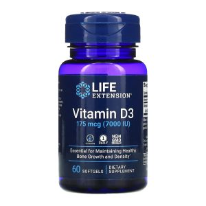 Vitamin D3 175 mcg (7000 IU) - 60 softgels фото1