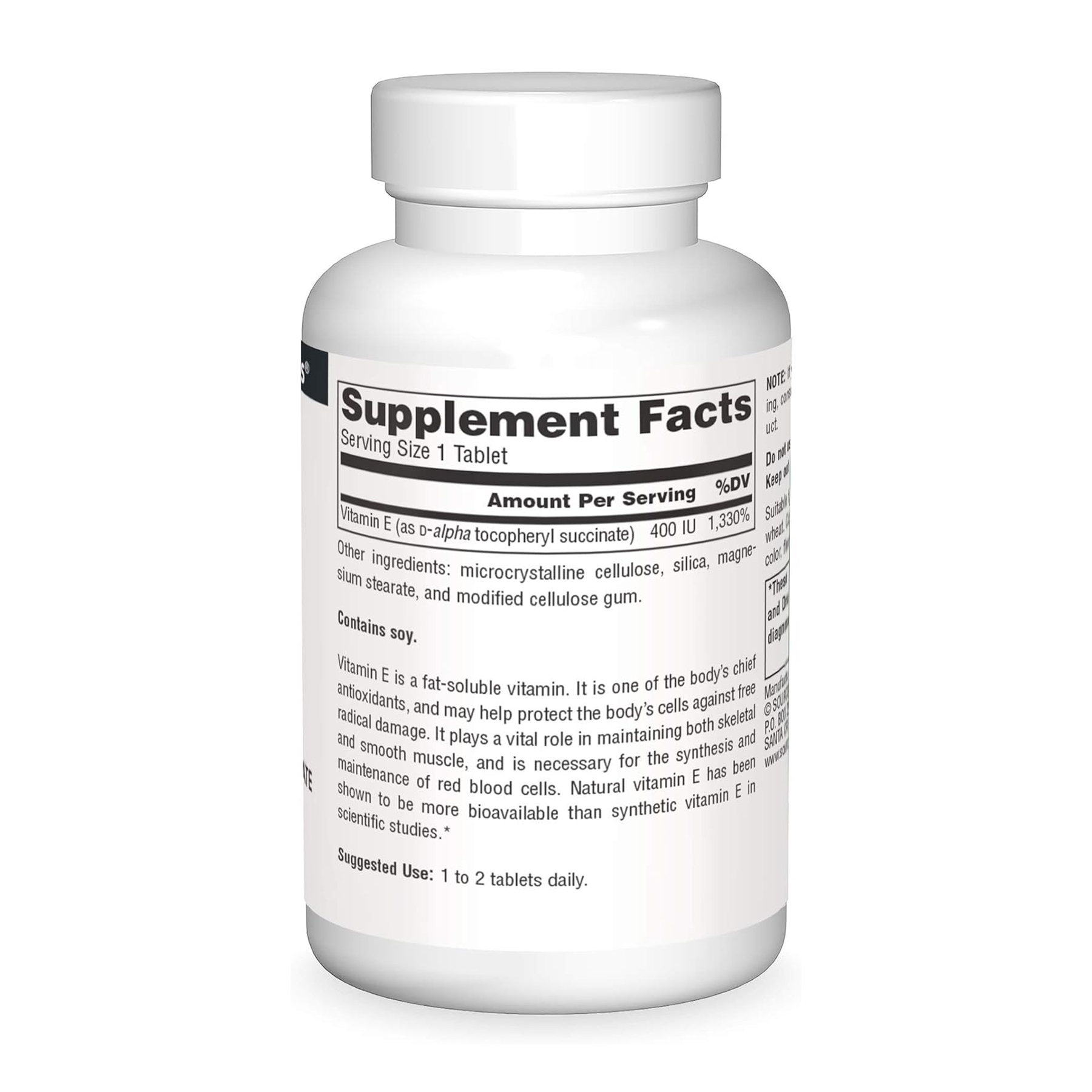 Vitamin E 400 IU D-Alpha Tocopherol - 100 tabs фото2