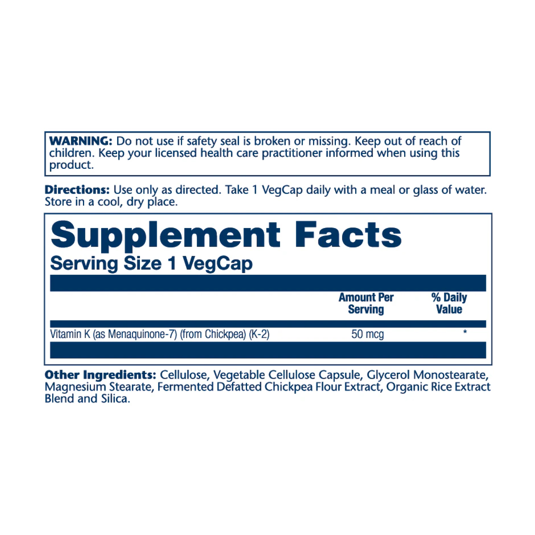 Vitamin K-2 MK-7 50mcg - 30 vcaps фото2