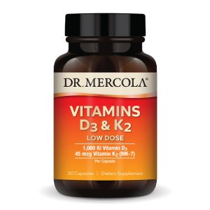 Vitamins D3 & K2 Low Dose - 30 caps фото1