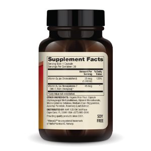 Vitamins D3 & K2 Low Dose - 30 caps фото2
