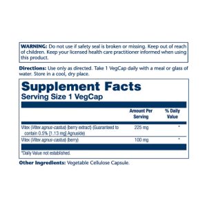 Vitex Chaste Berry Extract 225mg - 60 vcaps фото2