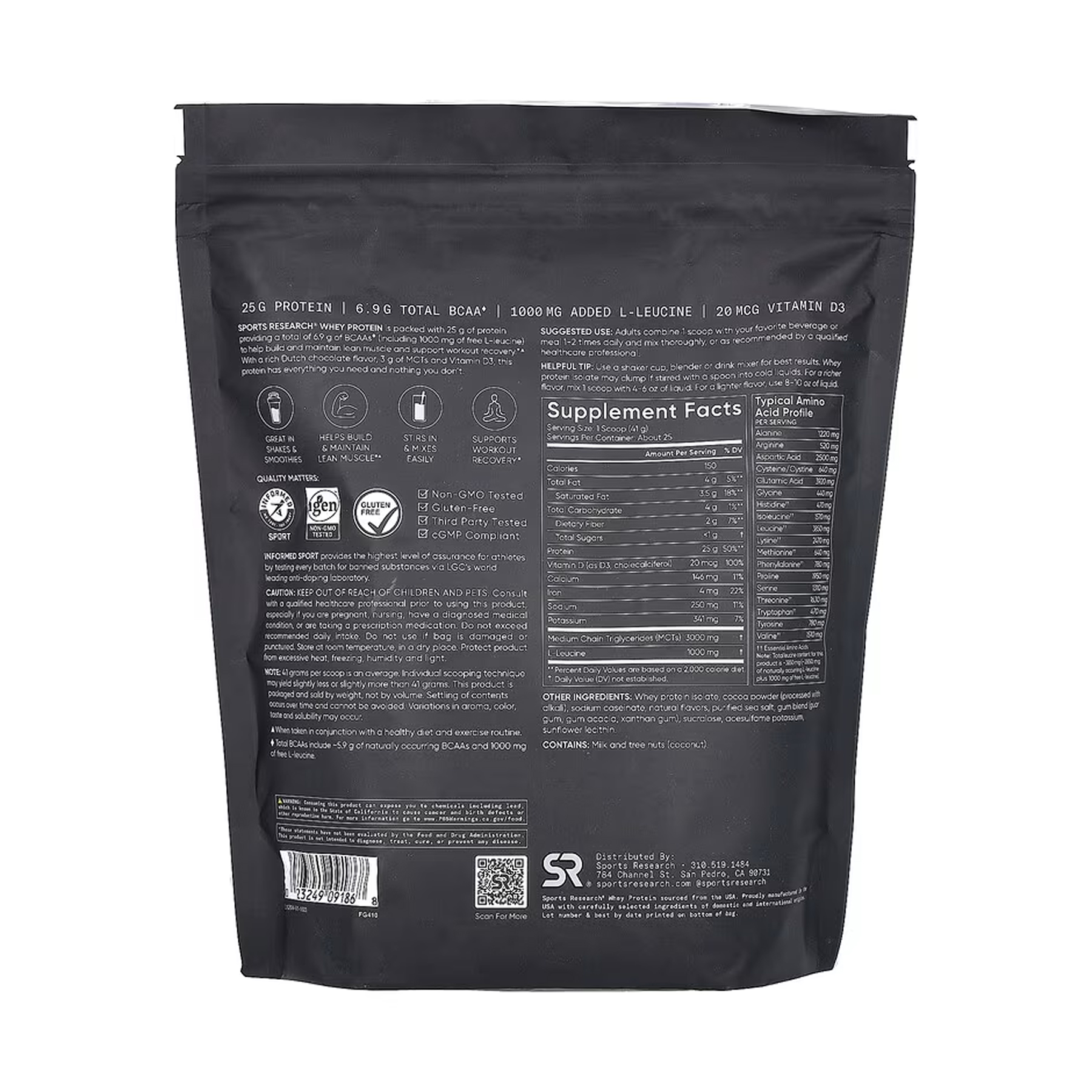 Whey Protein Isolate - 1030g Chocolate фото2