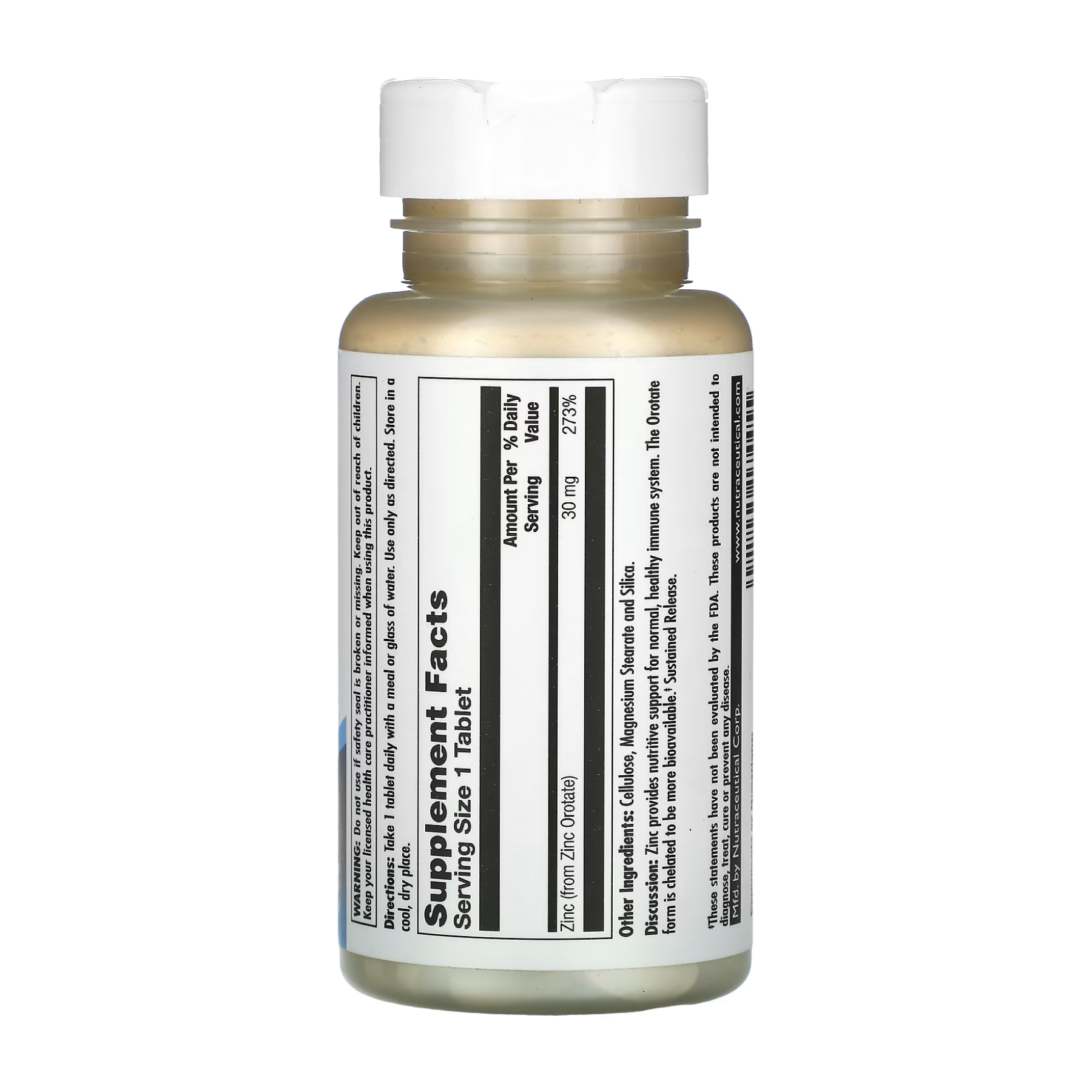 Zinc 30 Orotate Sustained Release - 90 tabs фото2