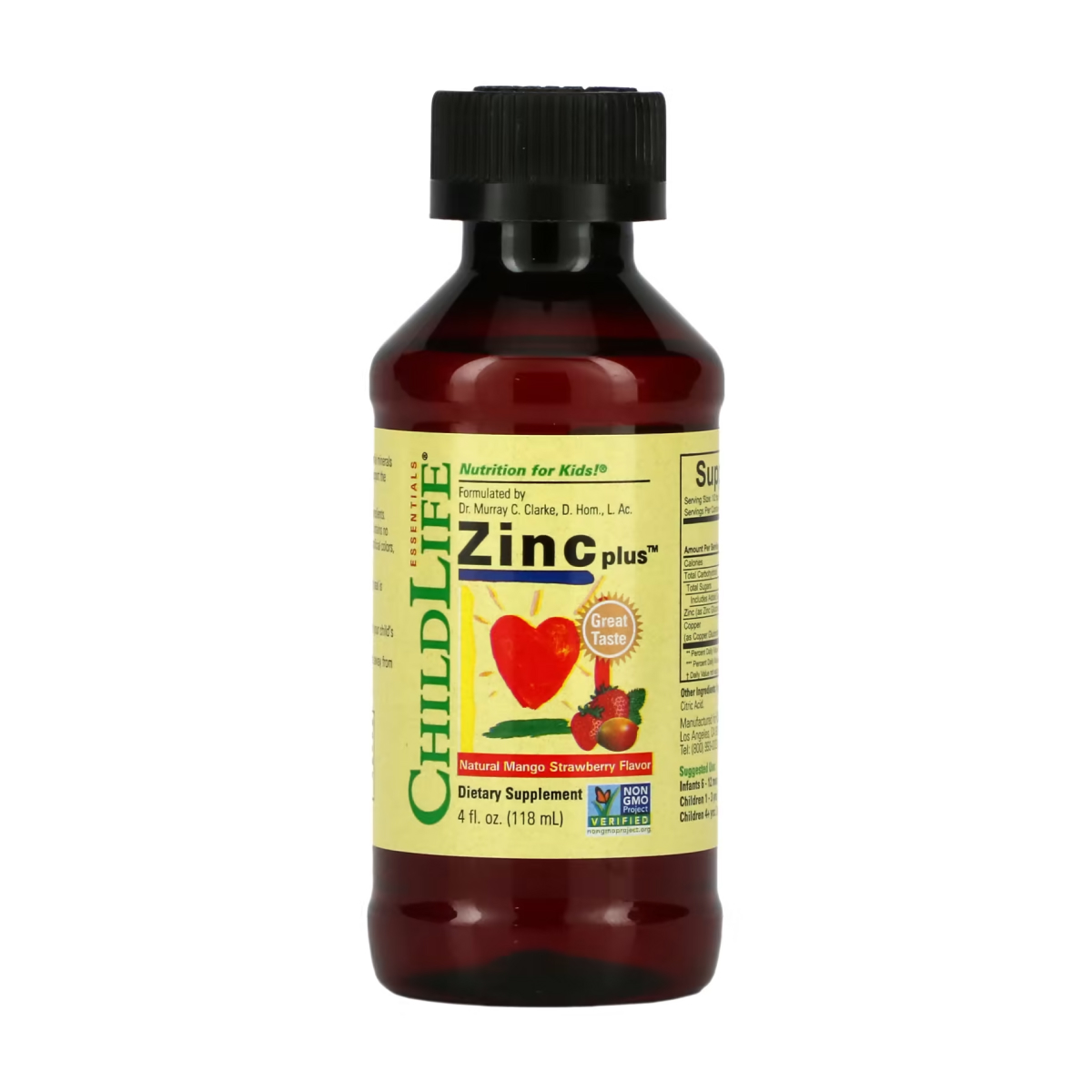 Zinc Plus Liquid - 118ml Natural Mango Strawberry фото1