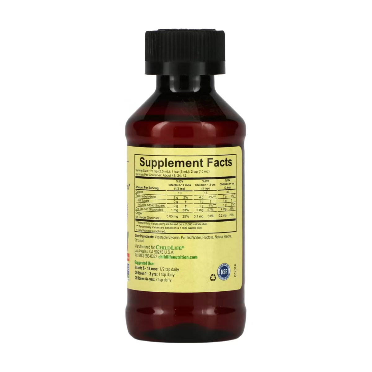 Zinc Plus Liquid - 118ml Natural Mango Strawberry фото2