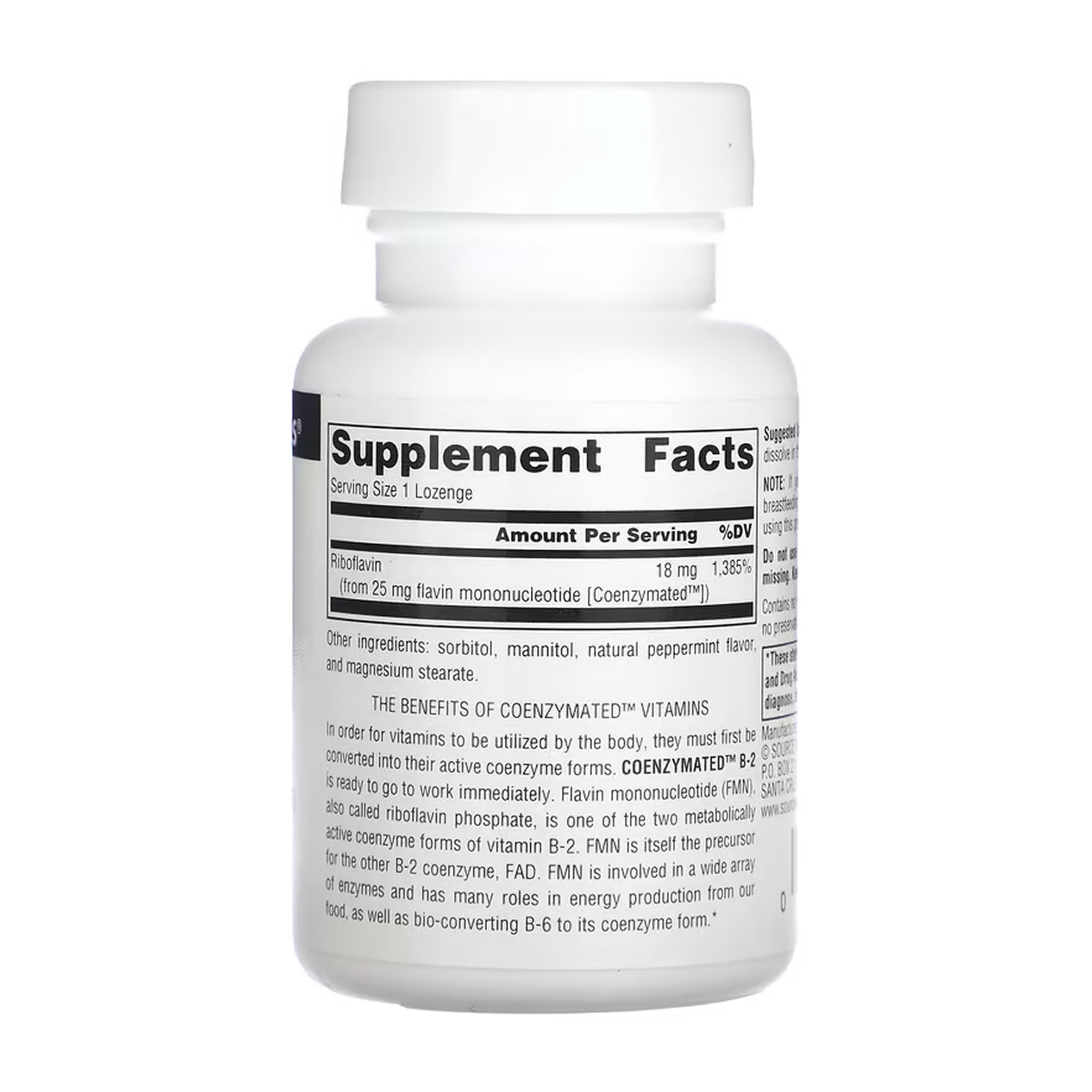Coenzymated™ B-2 25 mg Peppermint - 60 lozenges фото2
