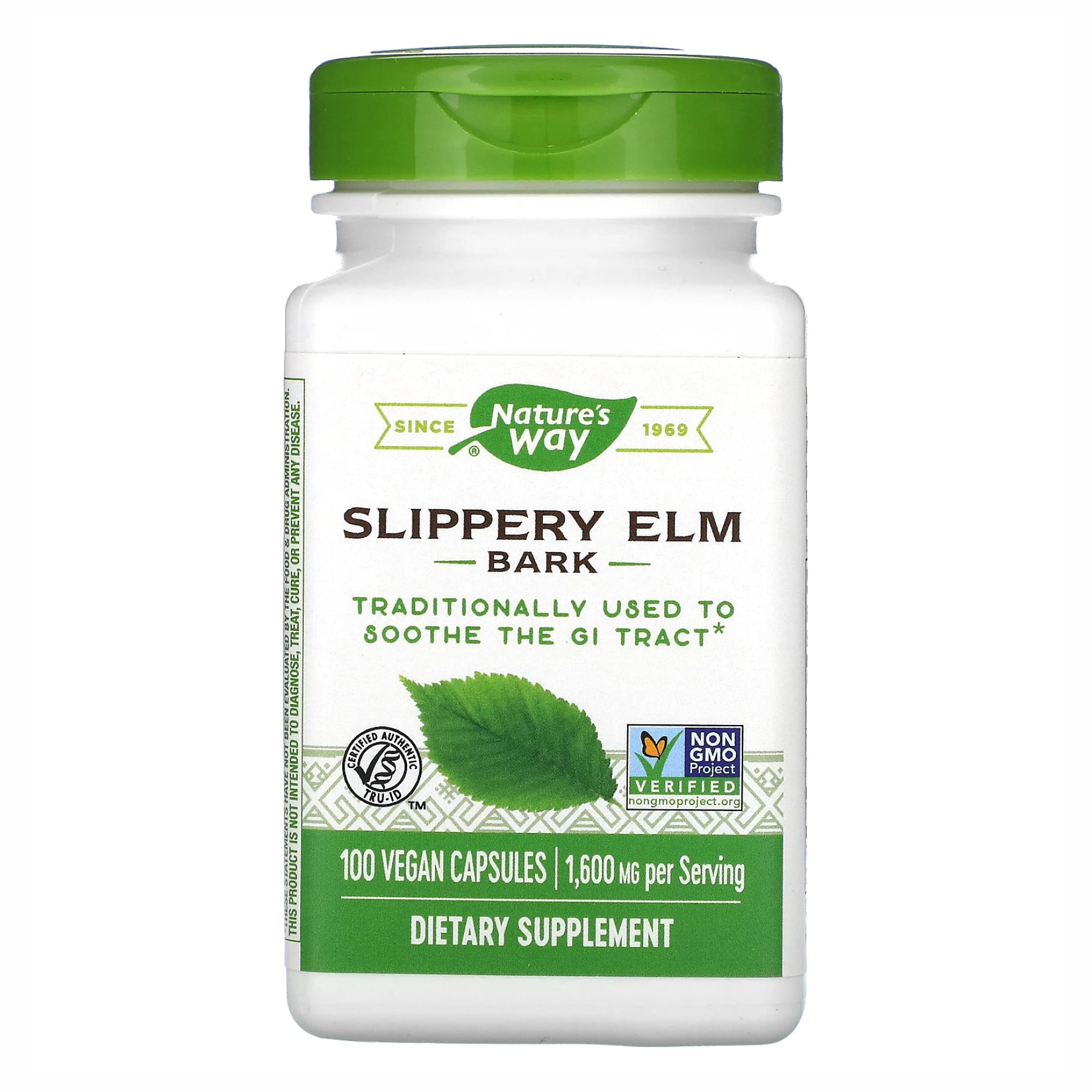 Slippery Elm Bark - 100 vcaps фото1