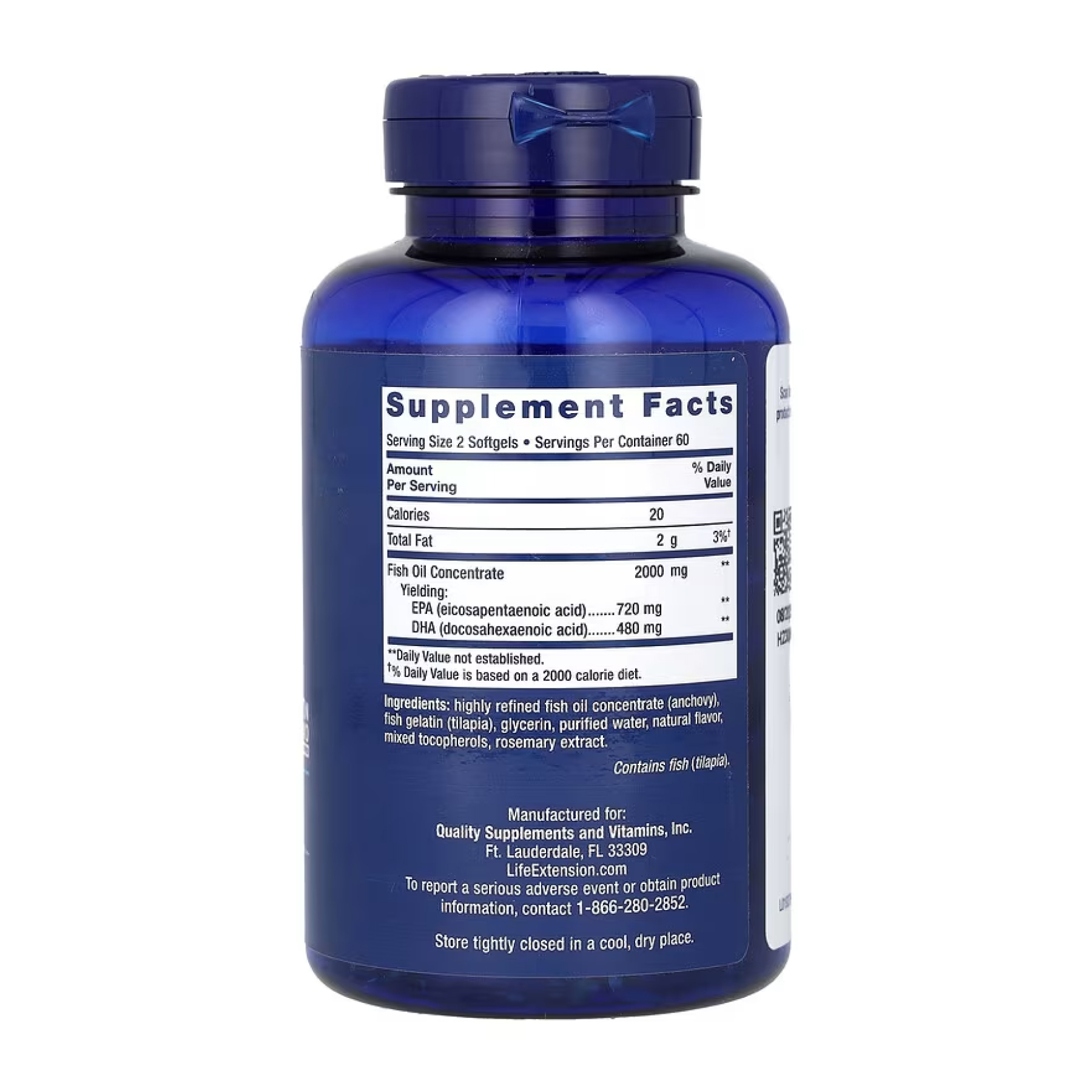Mega EPA/DHA Omega-3 Fish Oil - 120 softgels фото2