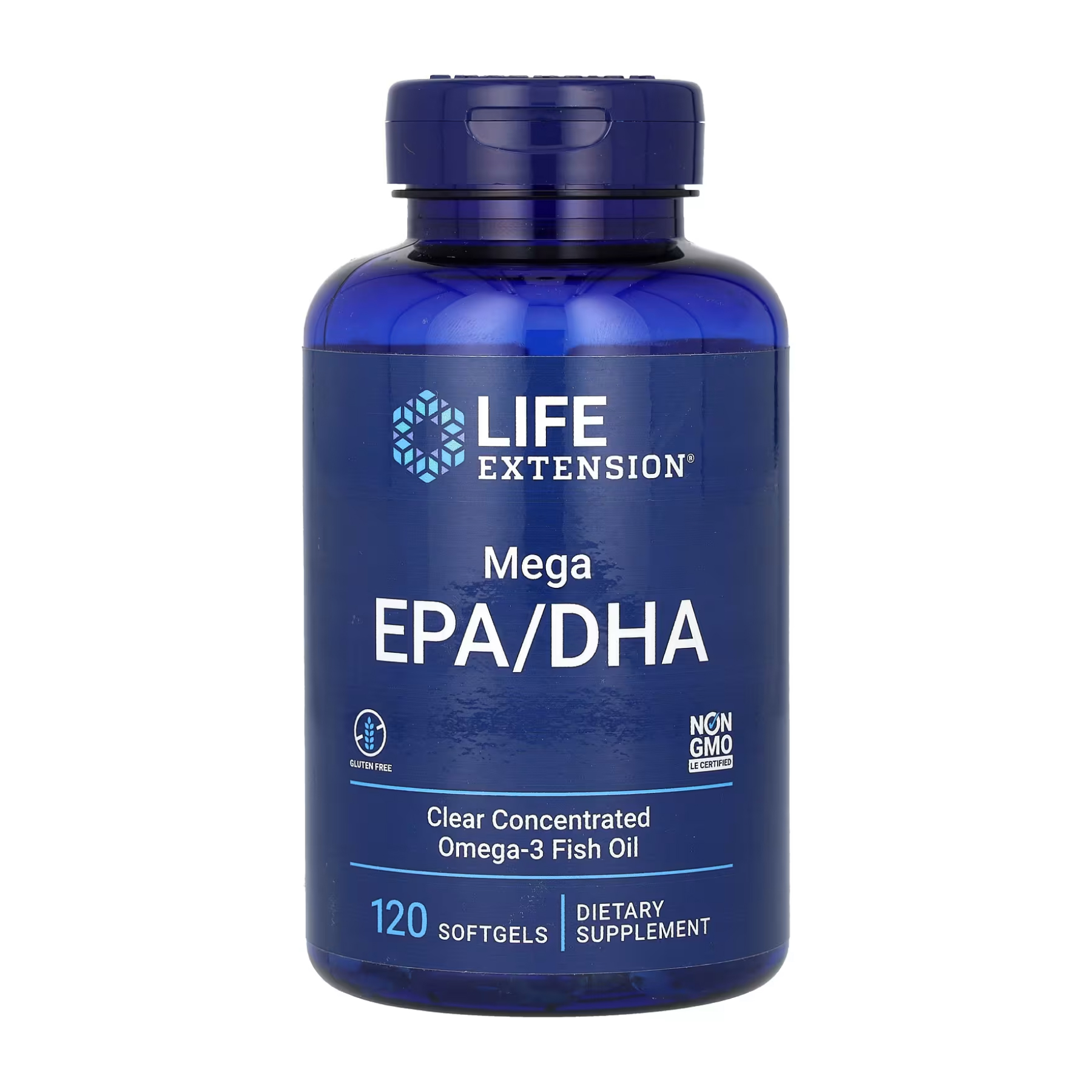 Mega EPA/DHA Omega-3 Fish Oil - 120 softgels фото1