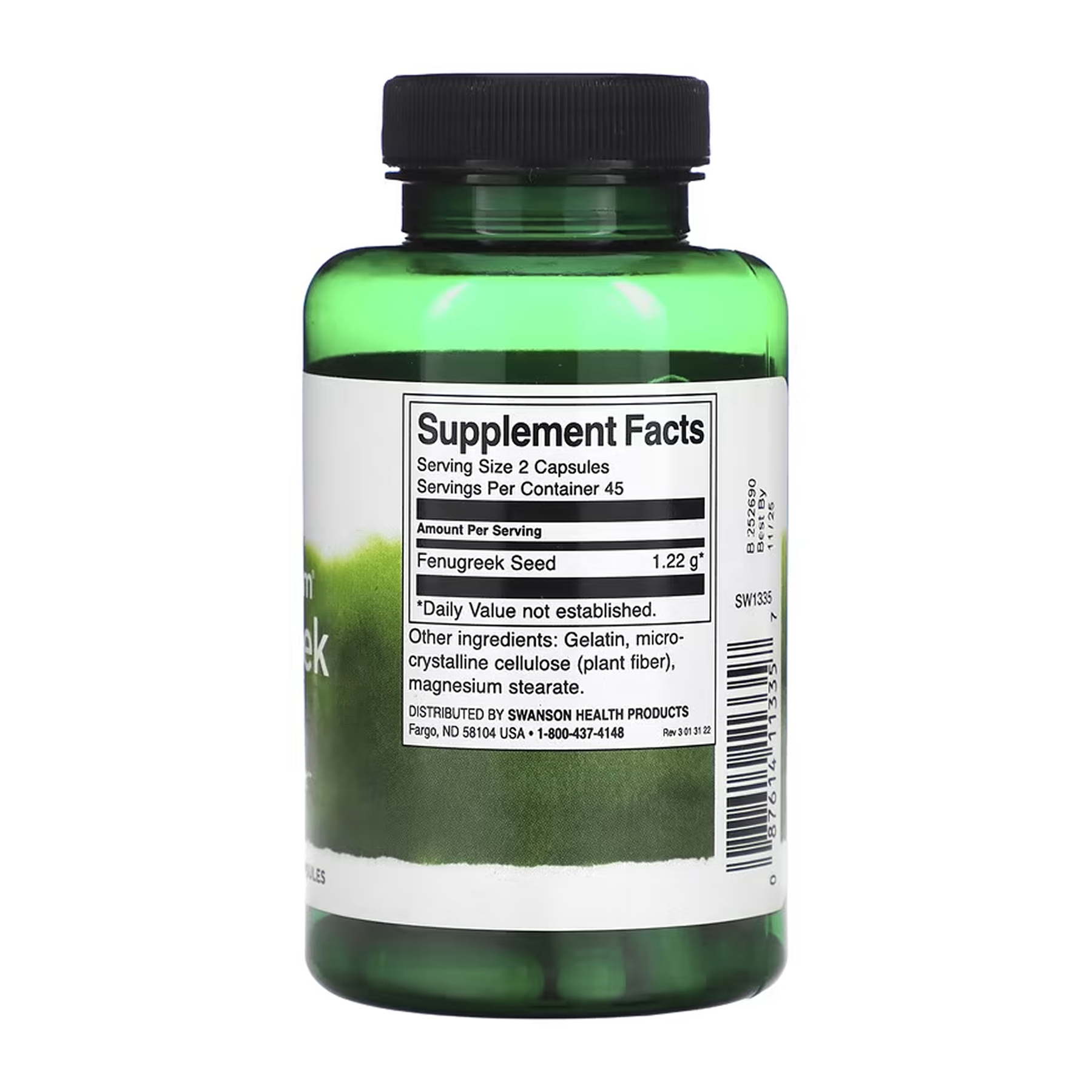 Fenugreek Seed 610mg - 90 cap фото2