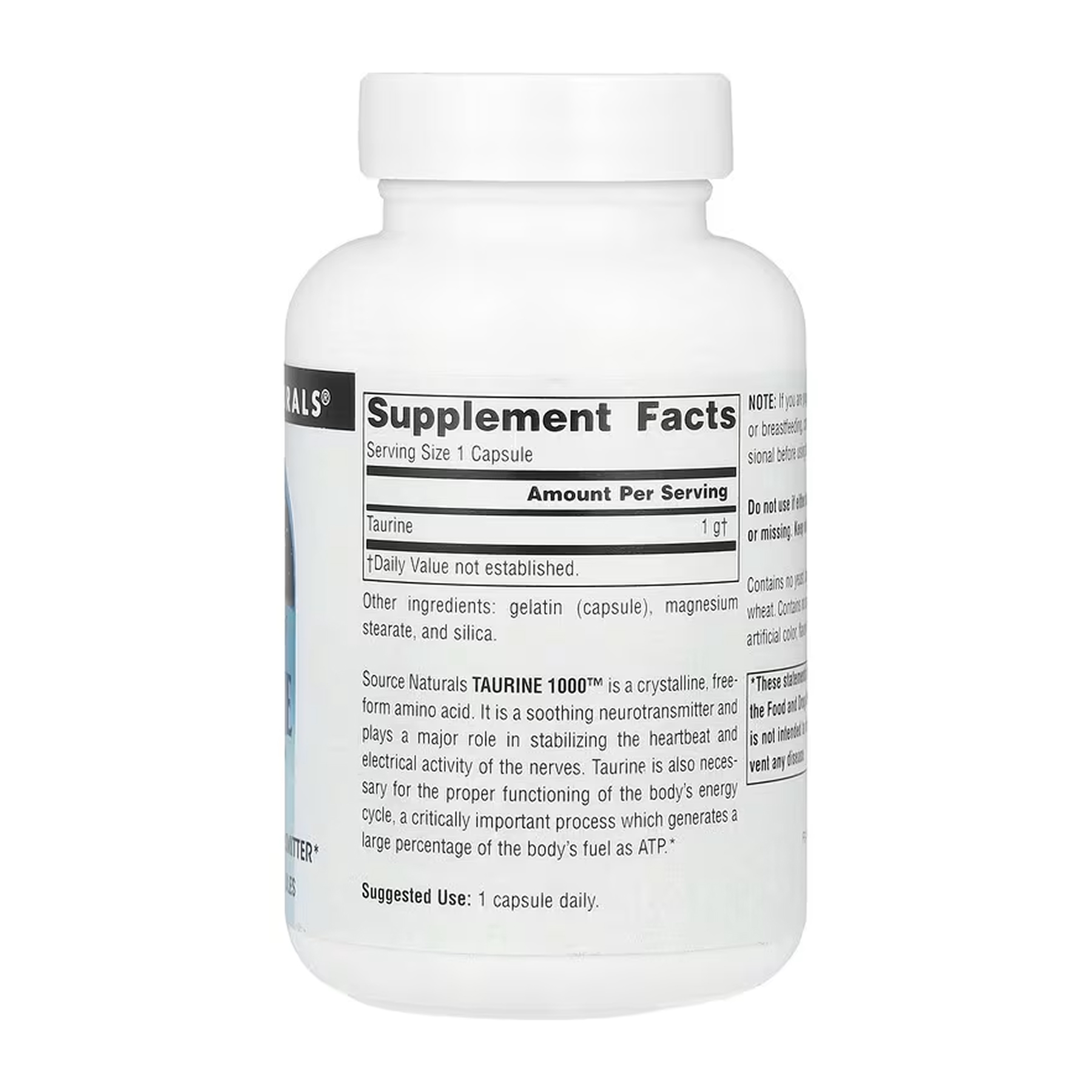 Taurine 1000™ 1000 mg - 60 caps фото2