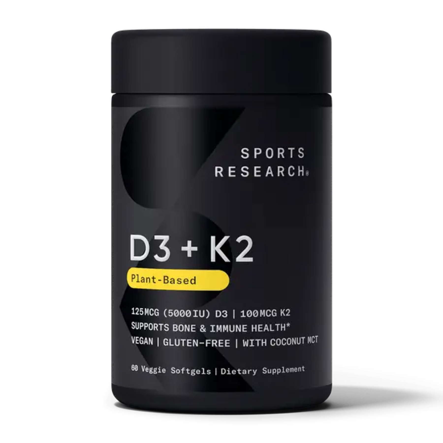 Vegan D3 5000iu + Vitamin K2 100mcg - 60 softgels фото1