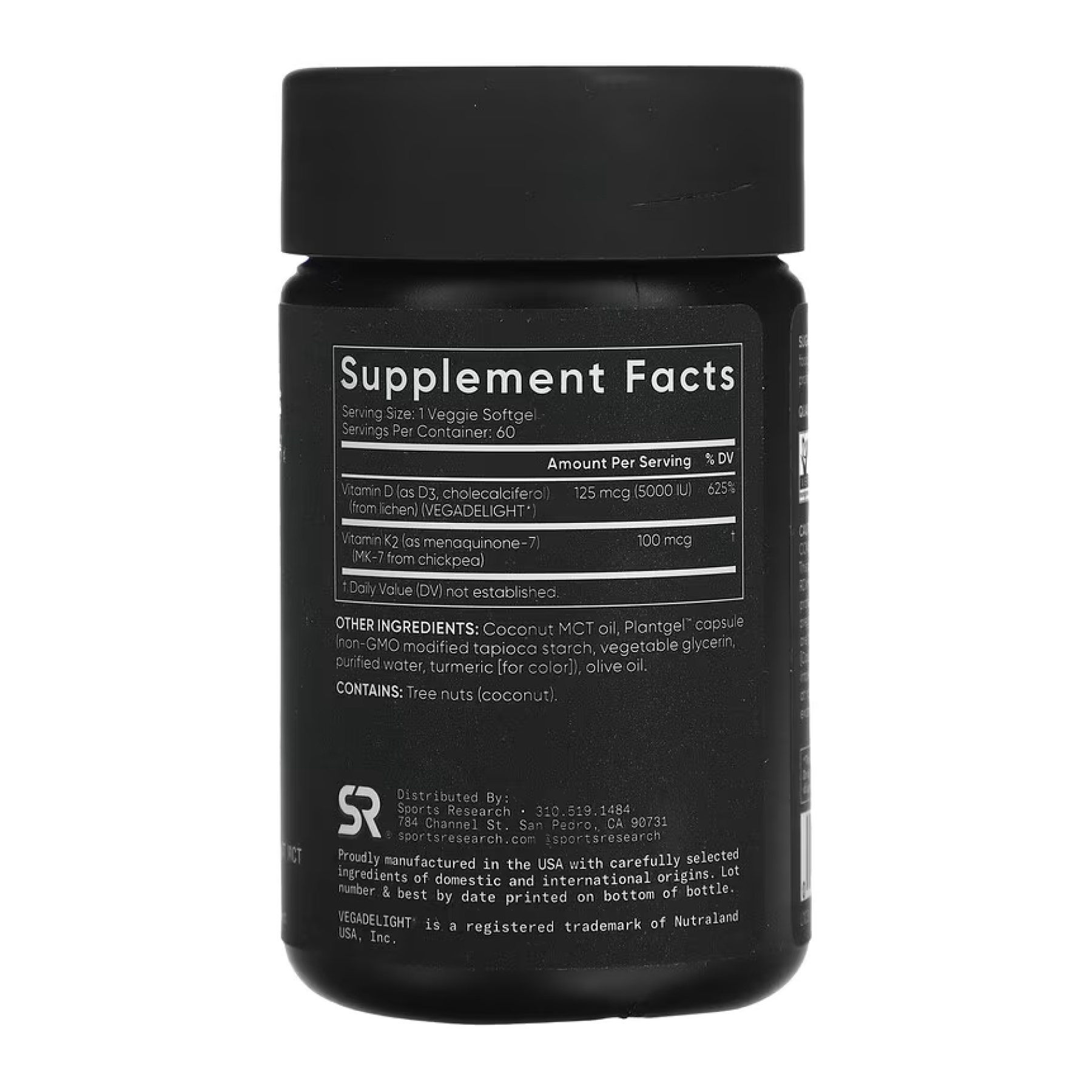 Vegan D3 5000iu + Vitamin K2 100mcg - 60 softgels фото2