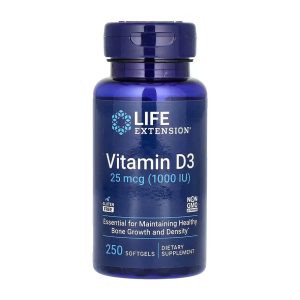 Vitamin D3 25 mcg (1000 IU) - 250 softgels фото1
