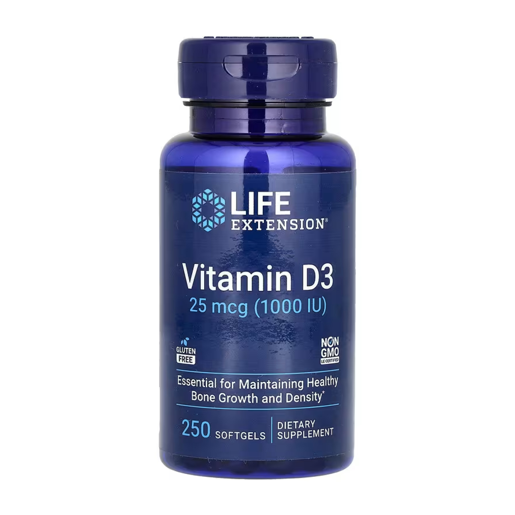 Vitamin D3 25 mcg (1000 IU) - 250 softgels фото1