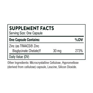 Zinc Bisglycinate 30 mg - 60 caps фото2